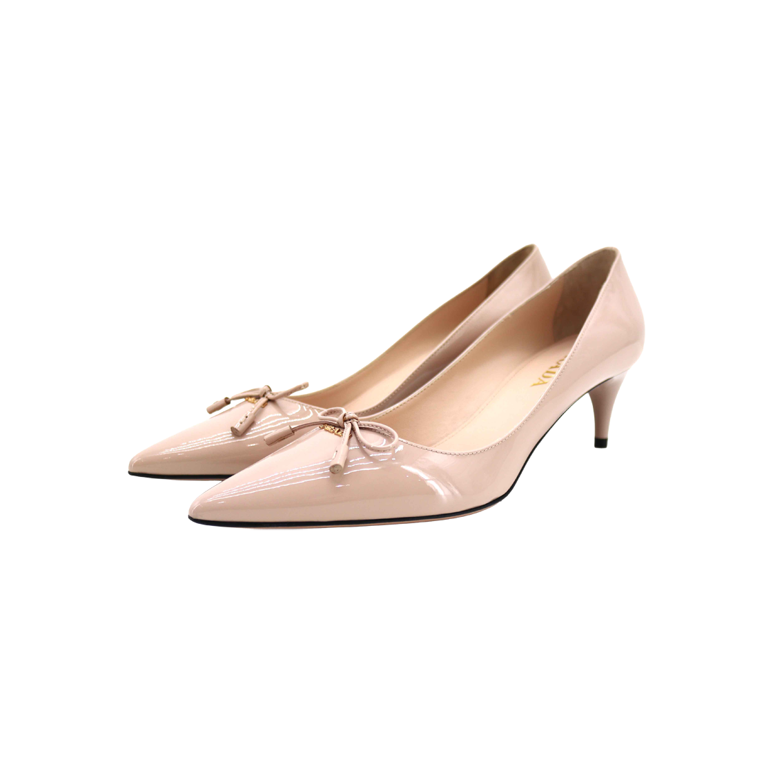 ITFJI9IAR7M6 Prada Ribbon Patent Mid Heels 1I856L