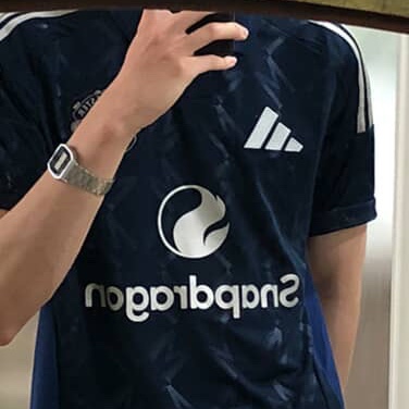 Adidas Manchester United 2024/25 Away Jersey Night Indigo - KR Sizing (Non Marking Ver.) 착용 스타일