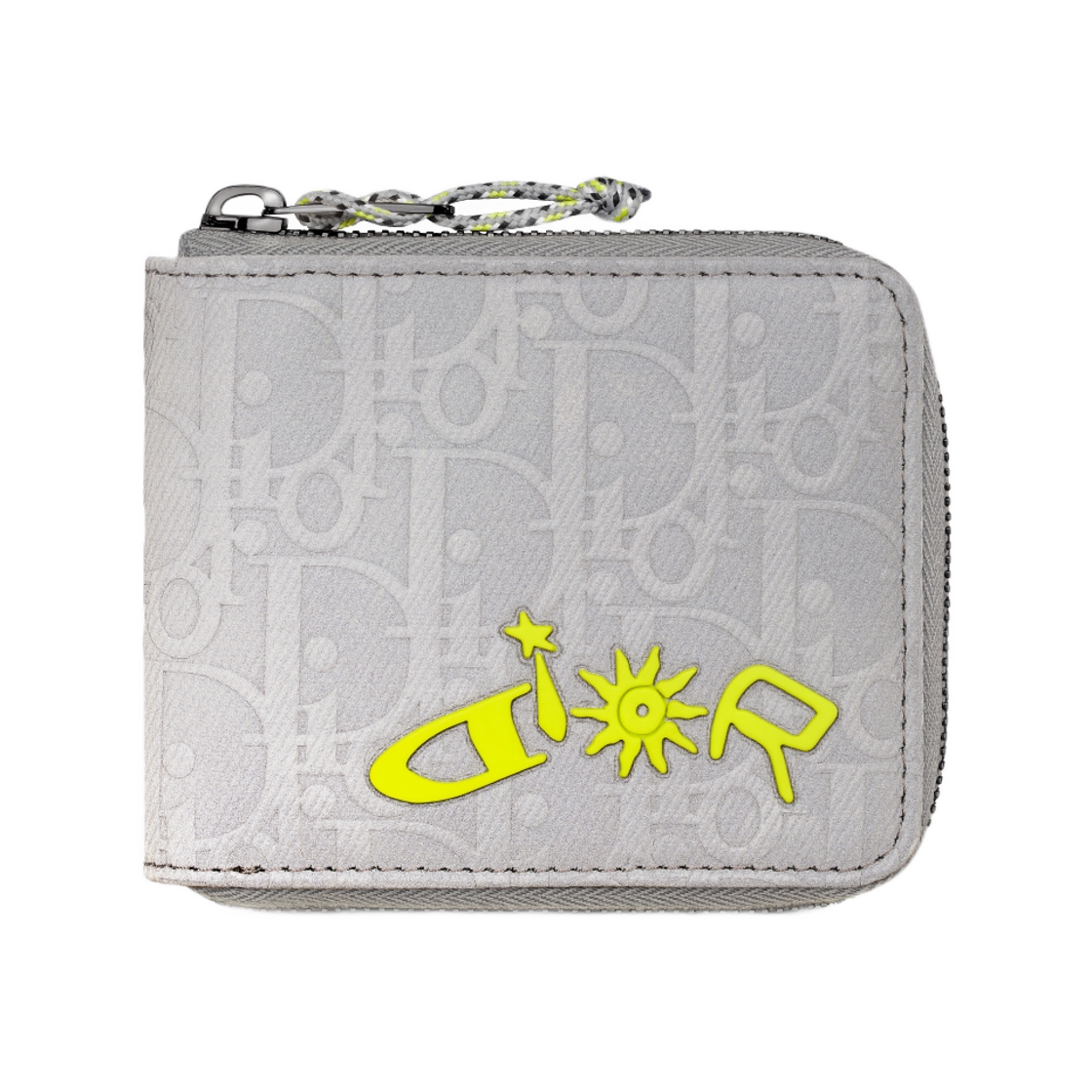 Dior x Lewis Hamilton Zipped Wallet Dior Oblique Reflective Nylon Silver  Reflective Nylon