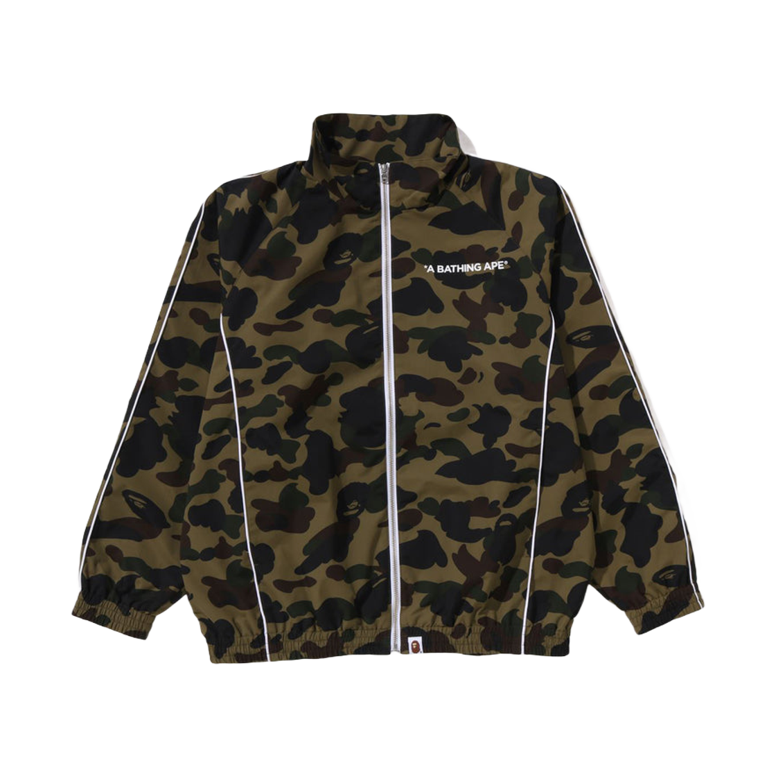 - (W) BAPE 1st Camo Track Jacket Green