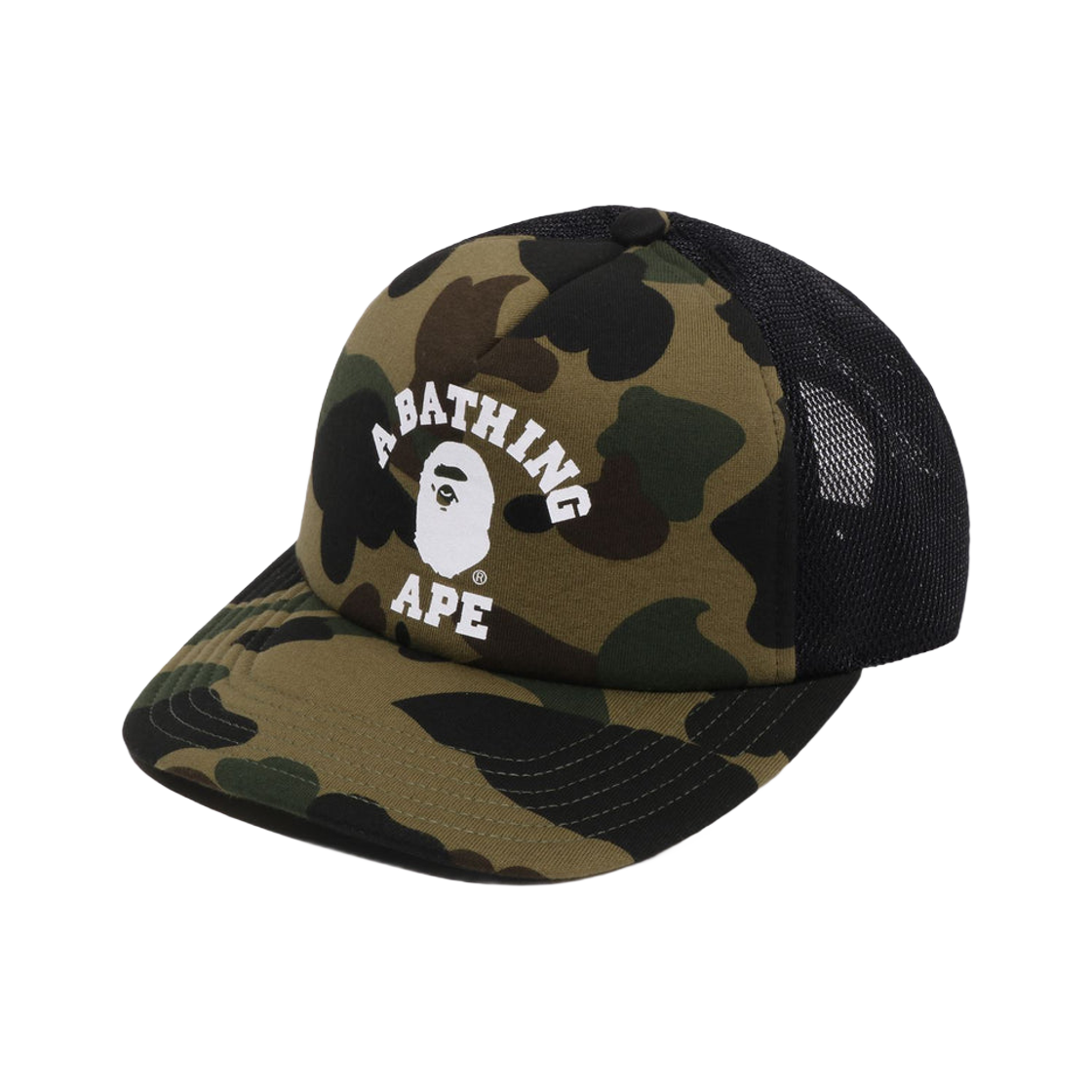 베이프 퍼스트 카모 컬리지 메쉬 캡 그린(BAPE 1st Camo College Mesh Cap Green)