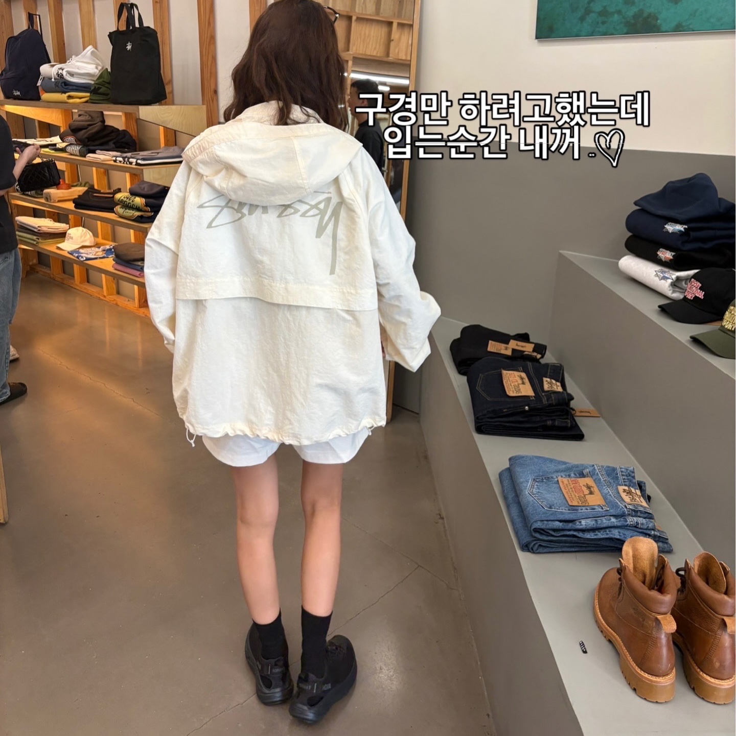 (W) Hoka Hopara 2 Black 착용 스타일 - 2