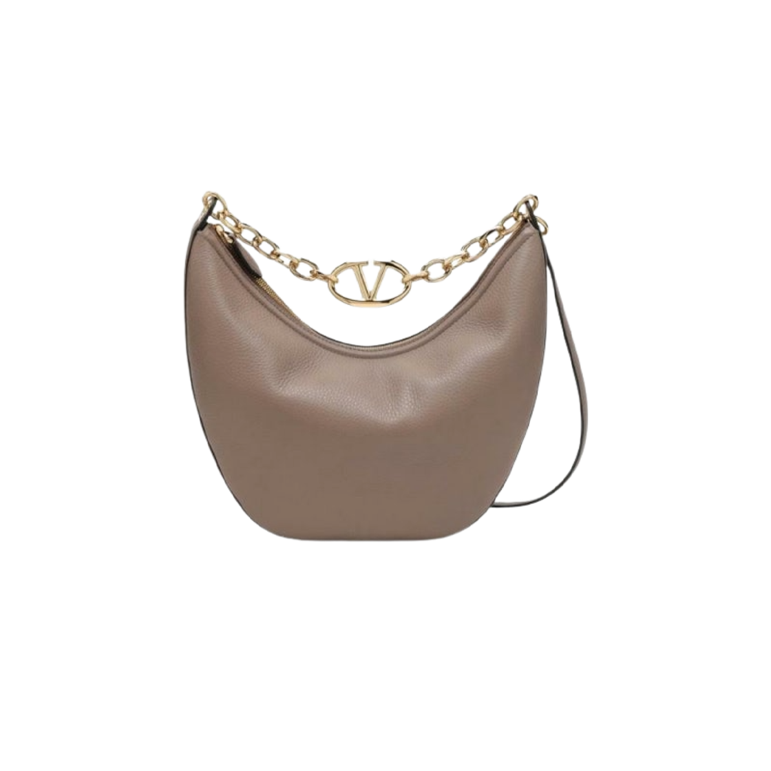 B0Q42JDK416 Valentino Vlogo Small Hobo Bag Clay