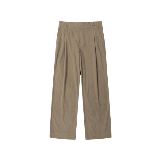 CWPAW25842BEX Customellow Wide Fit One Tuck Corduroy Pants Beige