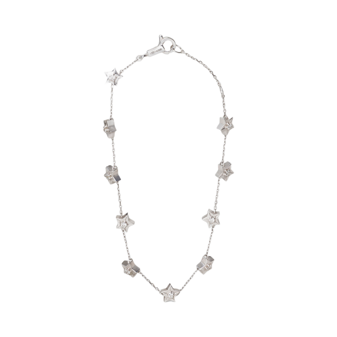 46Q486GWD-37WW (W) Celine Etoile Celine Multi Stars Bracelet in White Gold and Diamonds White Gold White