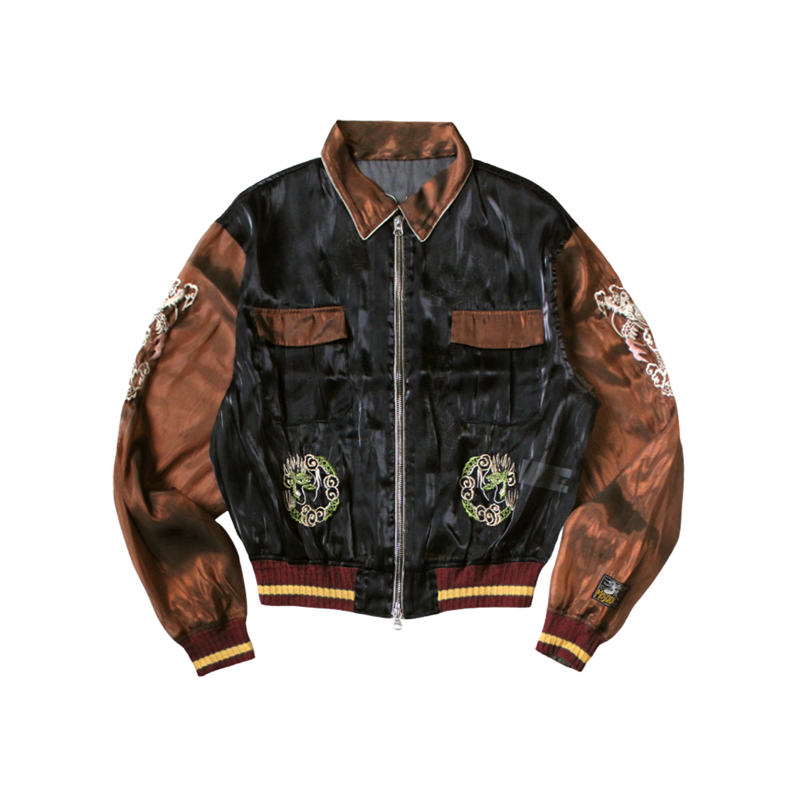 캐피탈 시어 펄 모스키토 가드 투톤 베트남 자켓 블랙 브라운(Kapital Sheer Pearl Mosquito Guard 2 Tone Vietnam Jacket Black Brown)