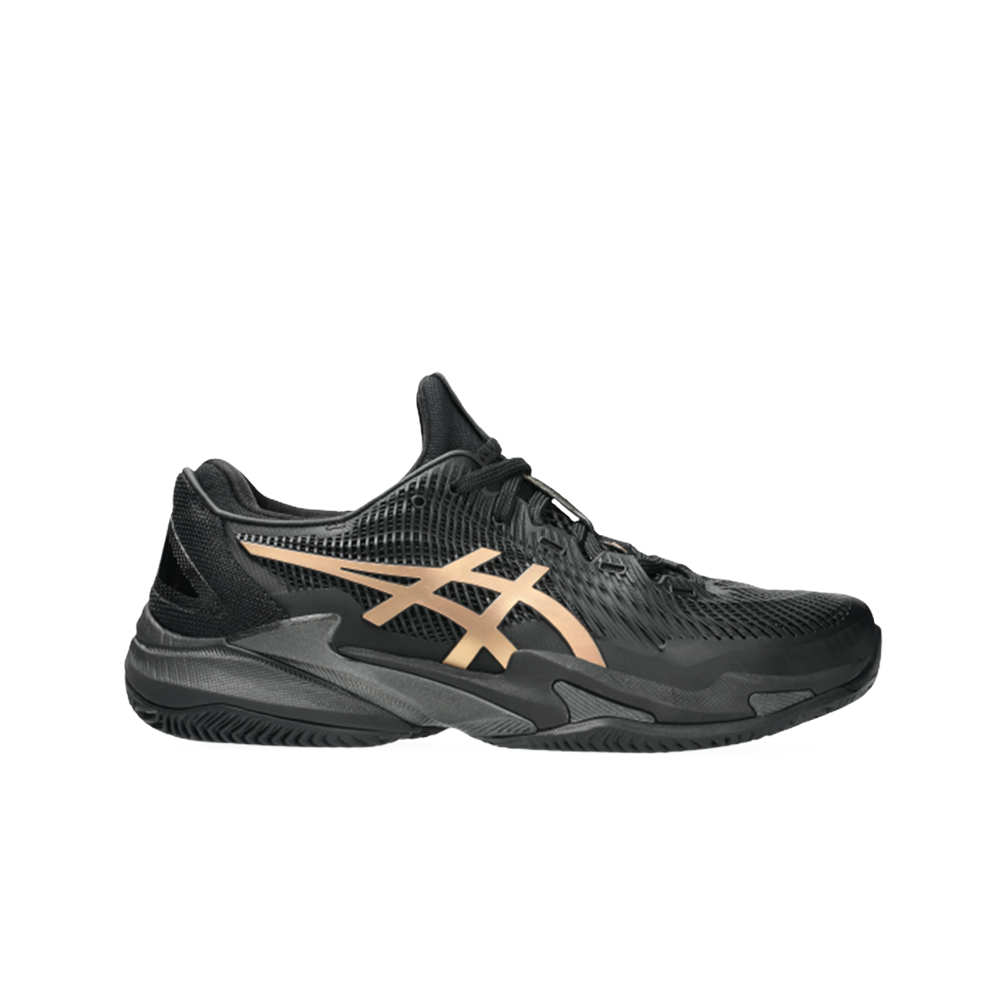 1041A537-960 Asics Court FF 3 Novak Clay Night Energy Black Prism Gold