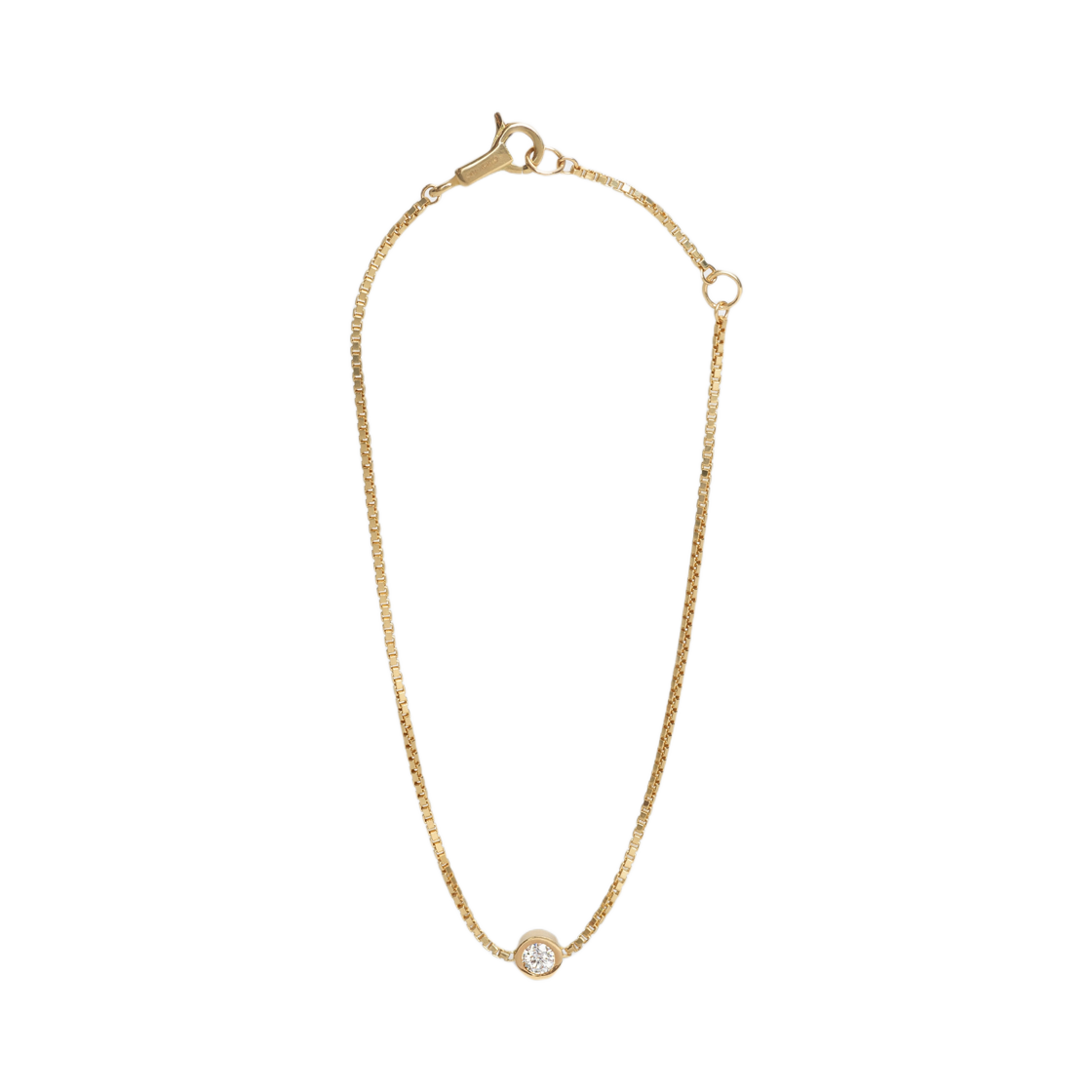 46P216GYD-37YW (W) Celine Sentimental Brillant Bracelet in Yellow Gold and Diamond Yellow Gold White