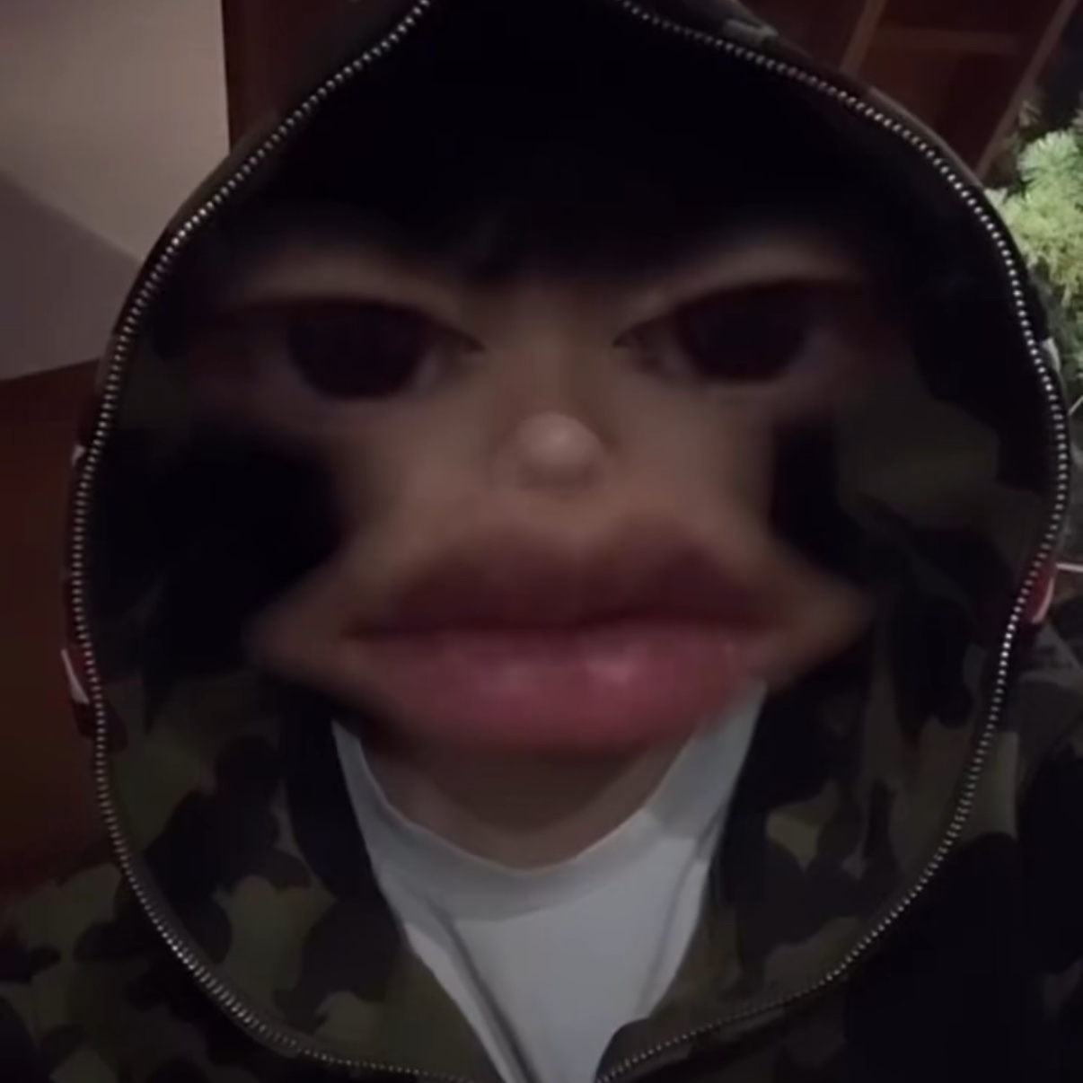 BAPE 1st Camo Shark Full Zip Hoodie Army Green 착용 스타일 - 1