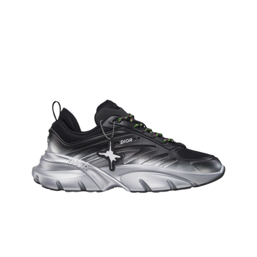 3SN306ZQE-H950 Dior x Lewis Hamilton B44 Blade Sneakers Limited and Numbered Edition Mesh with Technical Fabric Gradient Black Silver