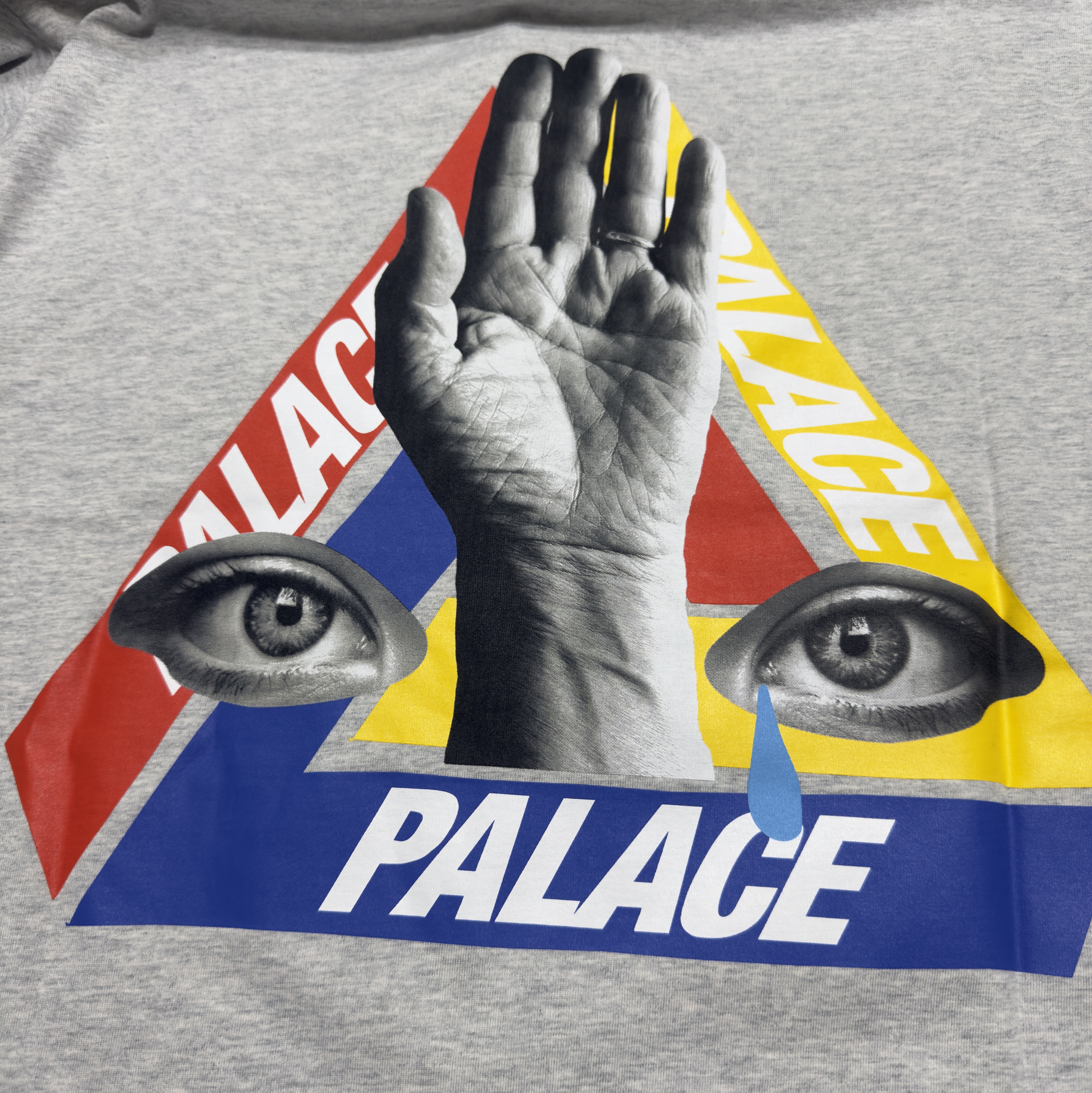 Palace x JCC+ T-Shirt Grey Marl - 25SS 착용 스타일
