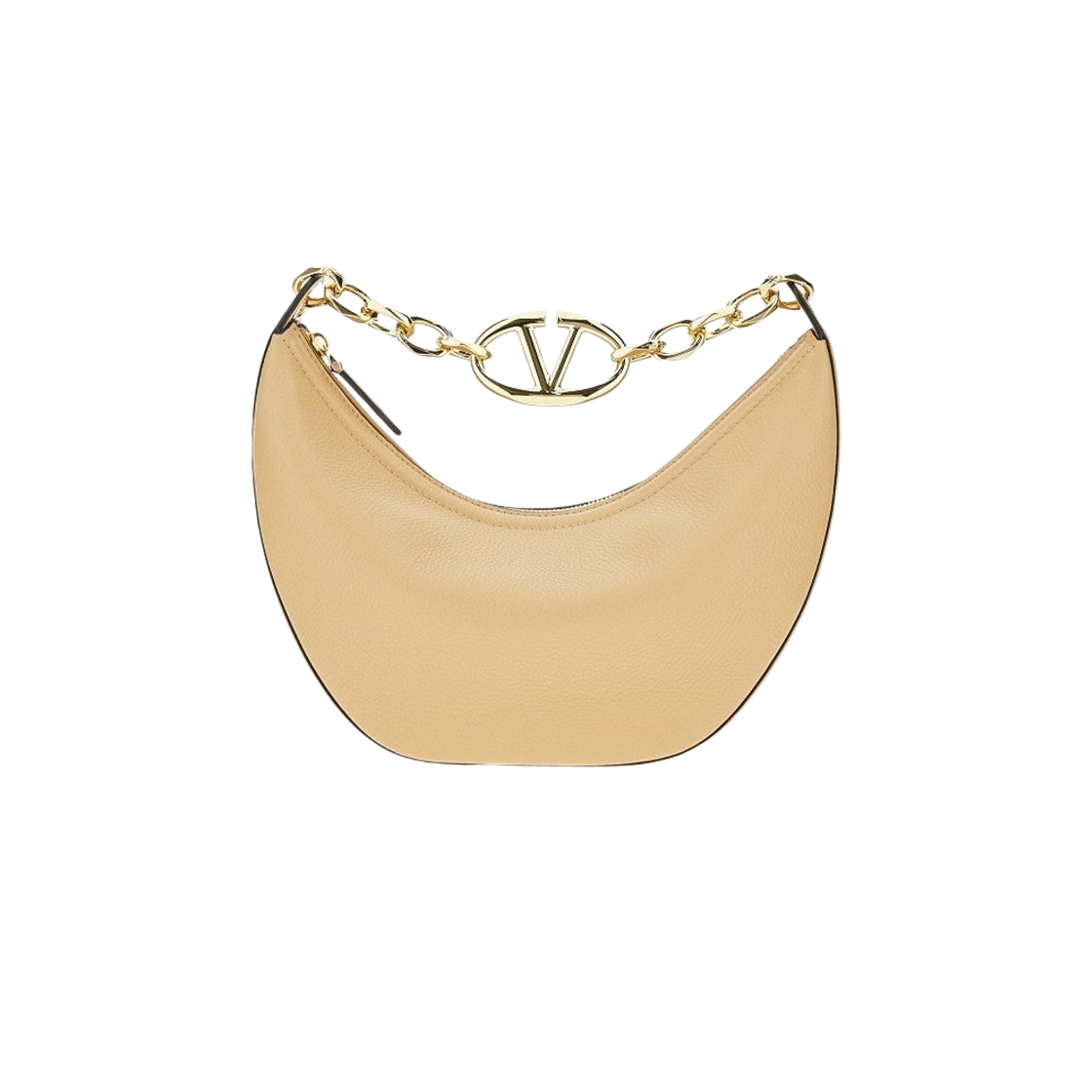 B0Q42JDKGH9 Valentino Vlogo Small Hobo Bag Beige