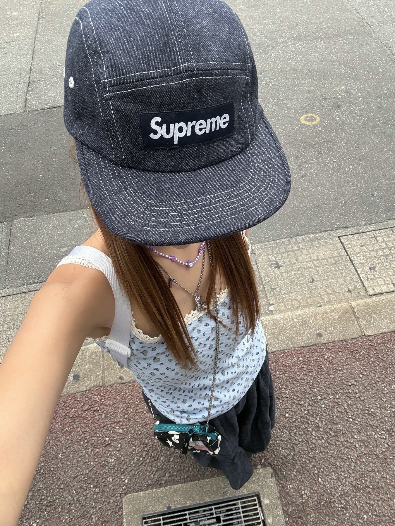 Heaven by Marc Jacobs Friendship Necklace Set Silver Ox (Set of 2), Supreme Wool Camp Cap Denim - 24FW 착용 스타일