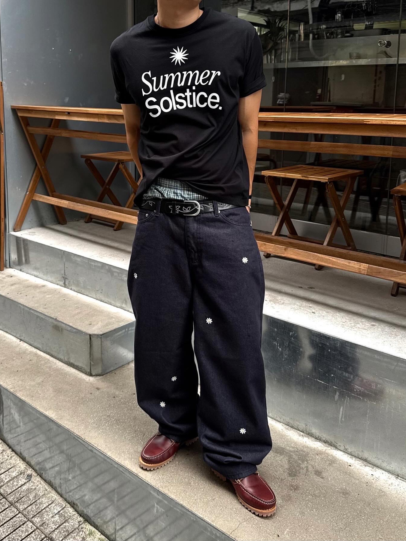 Timberland Authentic 3-Eye Classic Lug Burgundy -Wide, Gentle Monster x Maison Margiela MM210 Black Brown 착용 스타일 - 8