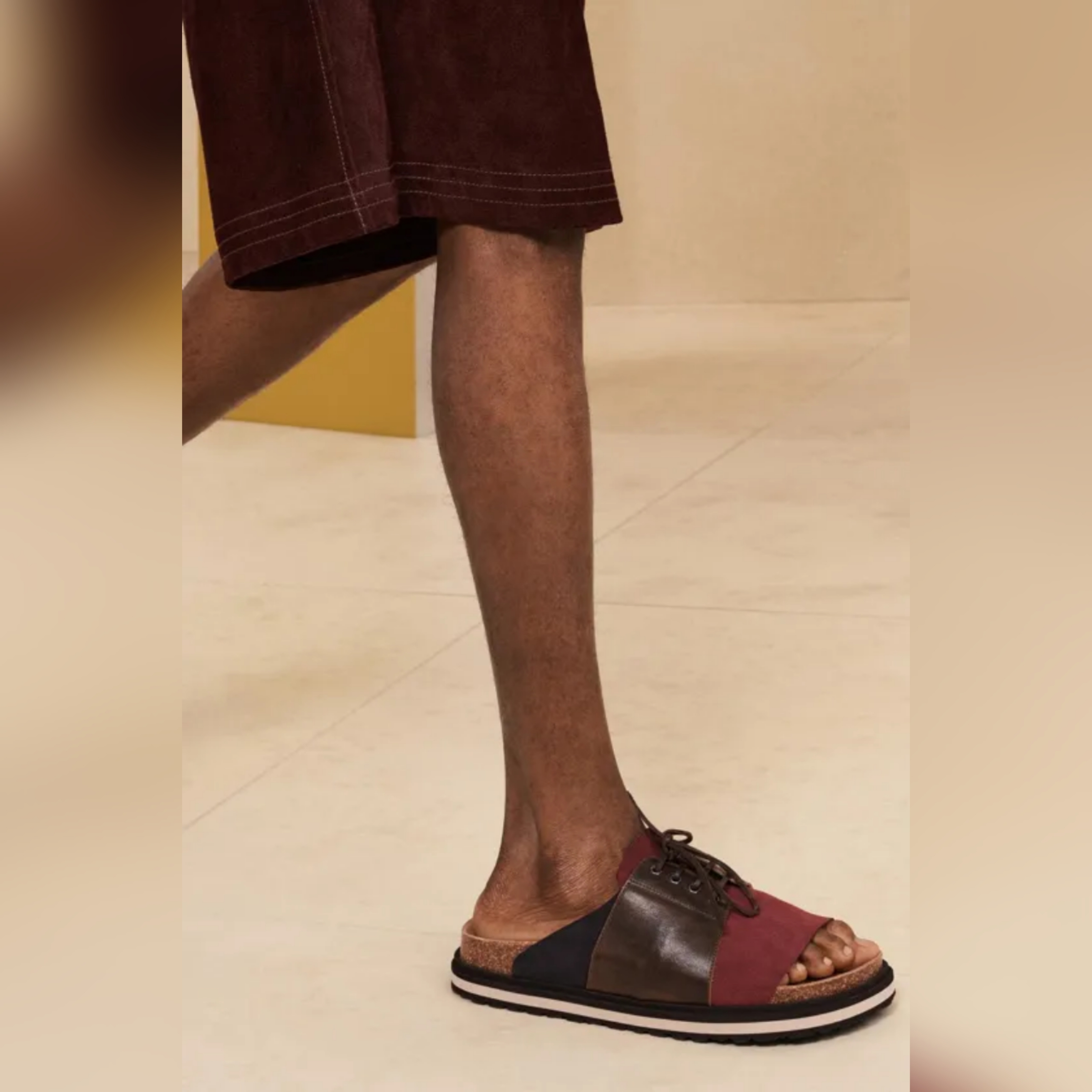 Zara Leather Sandals 14 Brown 착용 스타일
