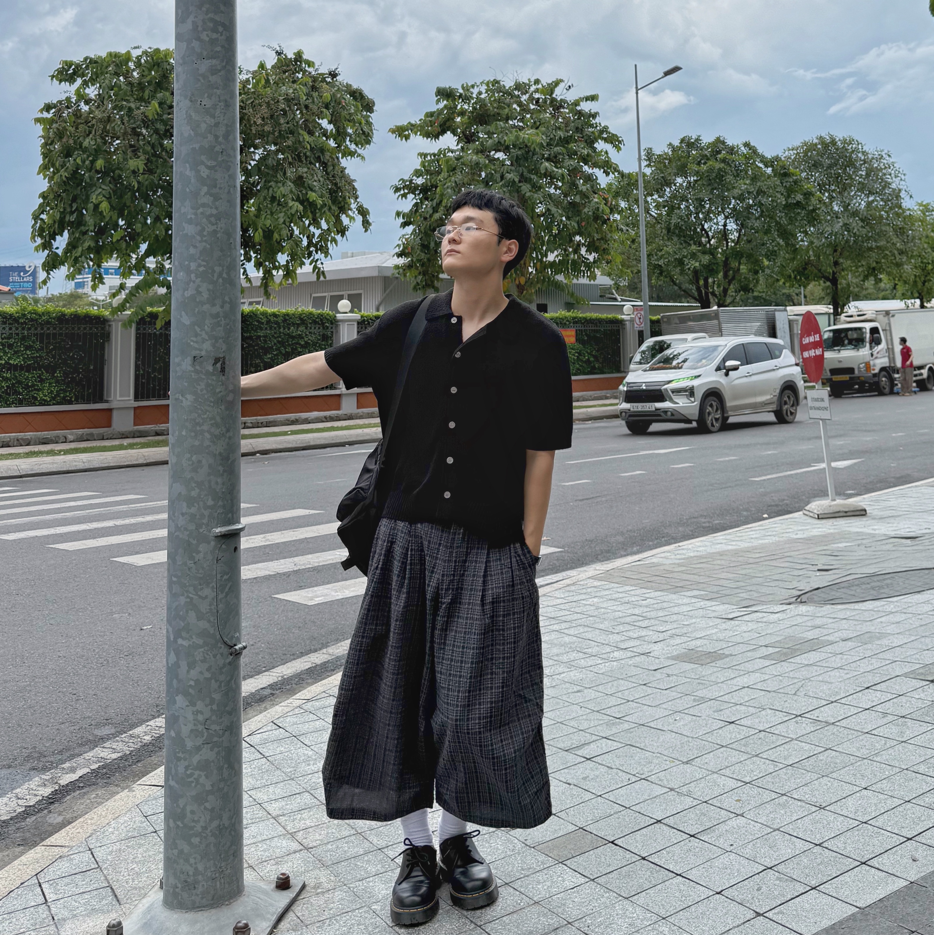 Dr. Martens 1461 WS Black Smooth, Casio LTP-V007L-7B1 착용 스타일 - 1