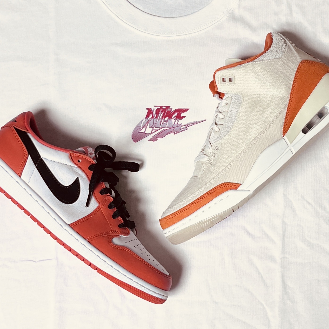 Jordan 1 Low OG Starfish, (W) Jordan 3 Retro Starfish 착용 스타일 - 3
