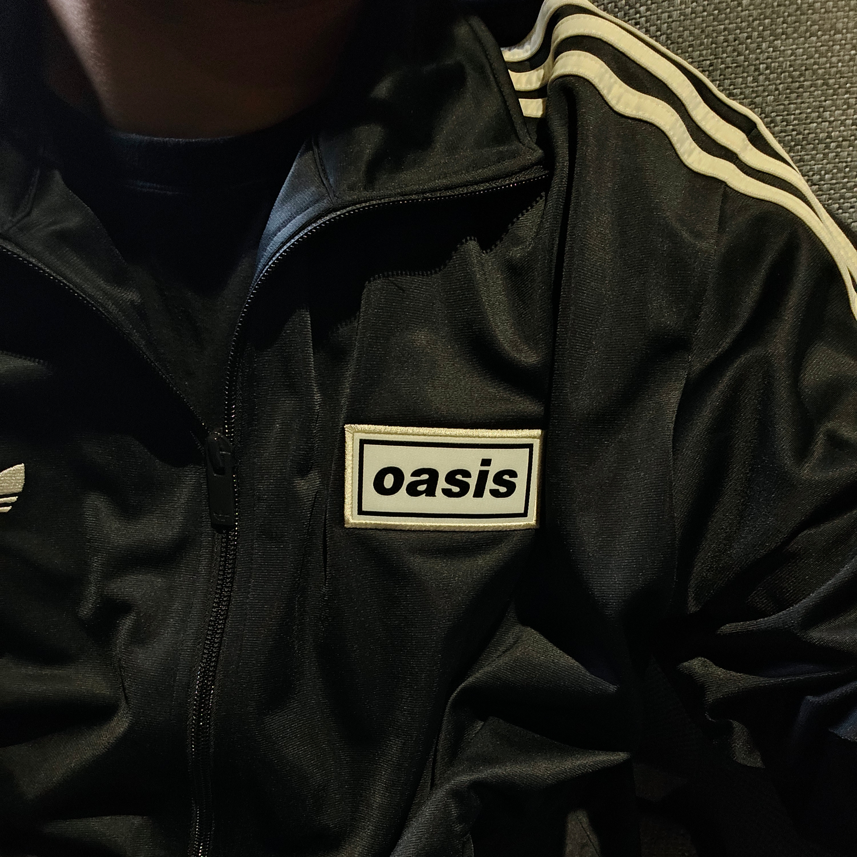 Adidas x Oasis Tour Firebird Track Top Black - US Sizing 착용 스타일