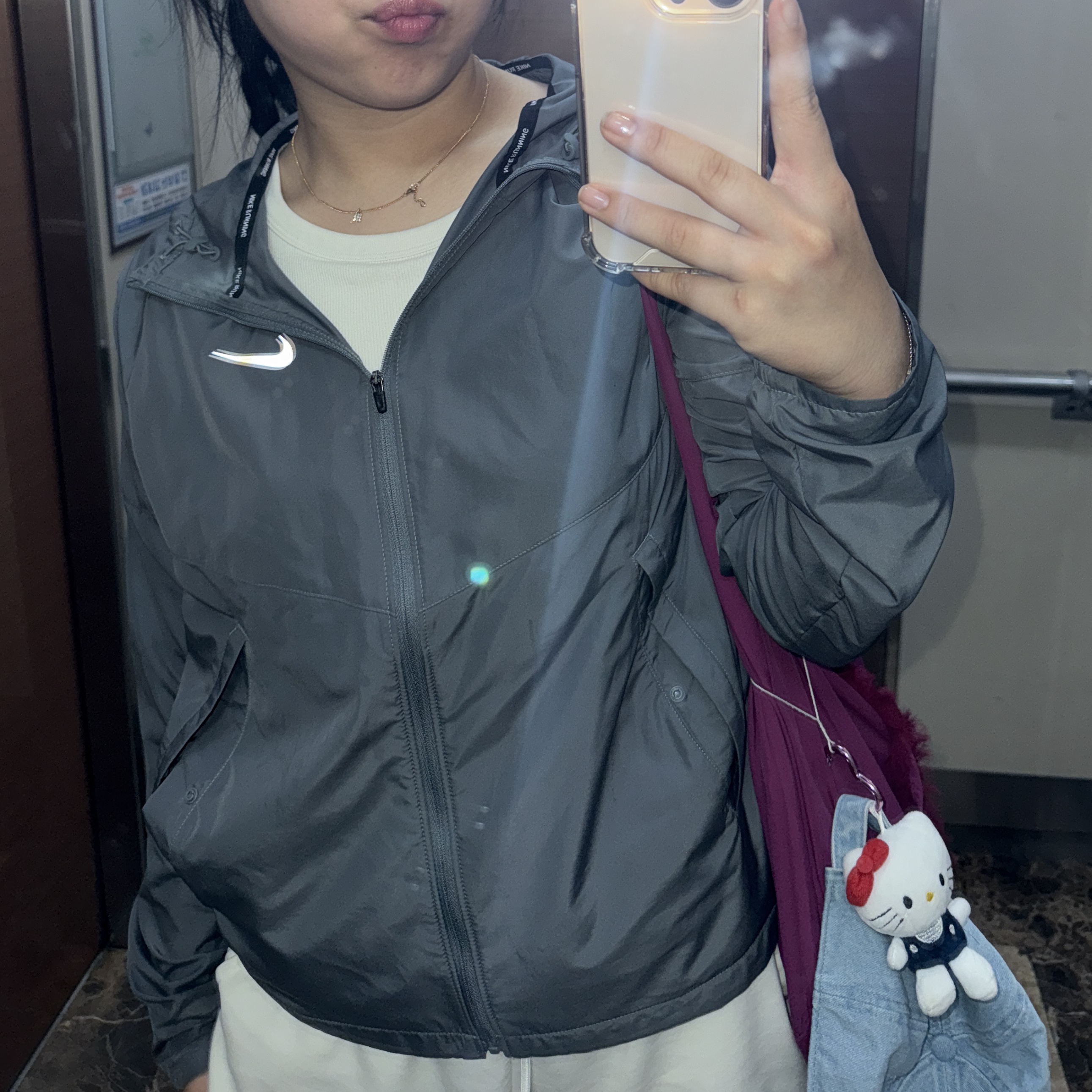 Nike Repel Miler Running Jacket Smoke Grey - Asia 착용 스타일 - 1