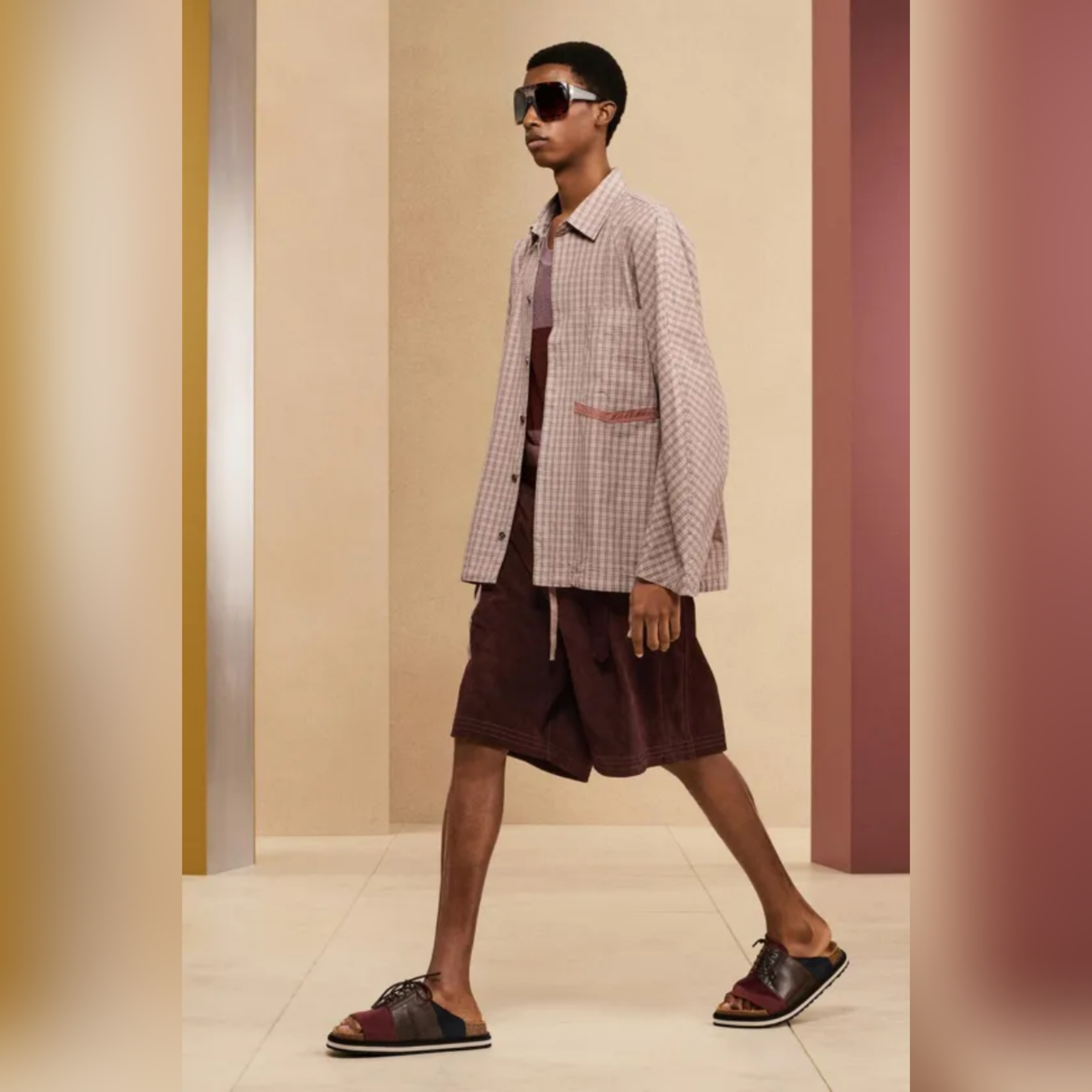 Zara Leather Sandals 14 Brown 착용 스타일