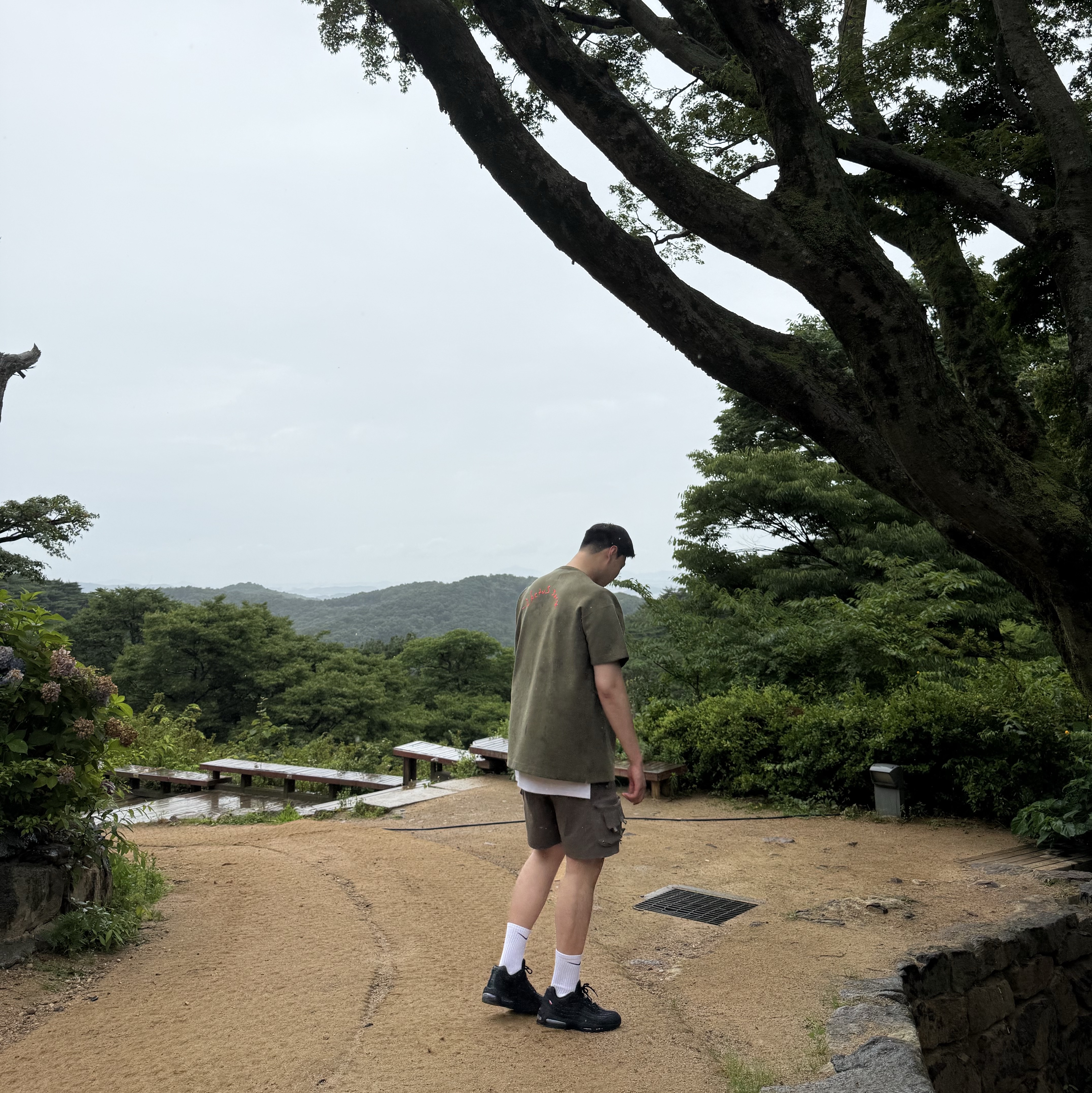 Nike x Levi's Air Max 95 Black, Nike ACG Snowgrass Cargo Shorts Medium Olive - Asia 착용 스타일 - 1