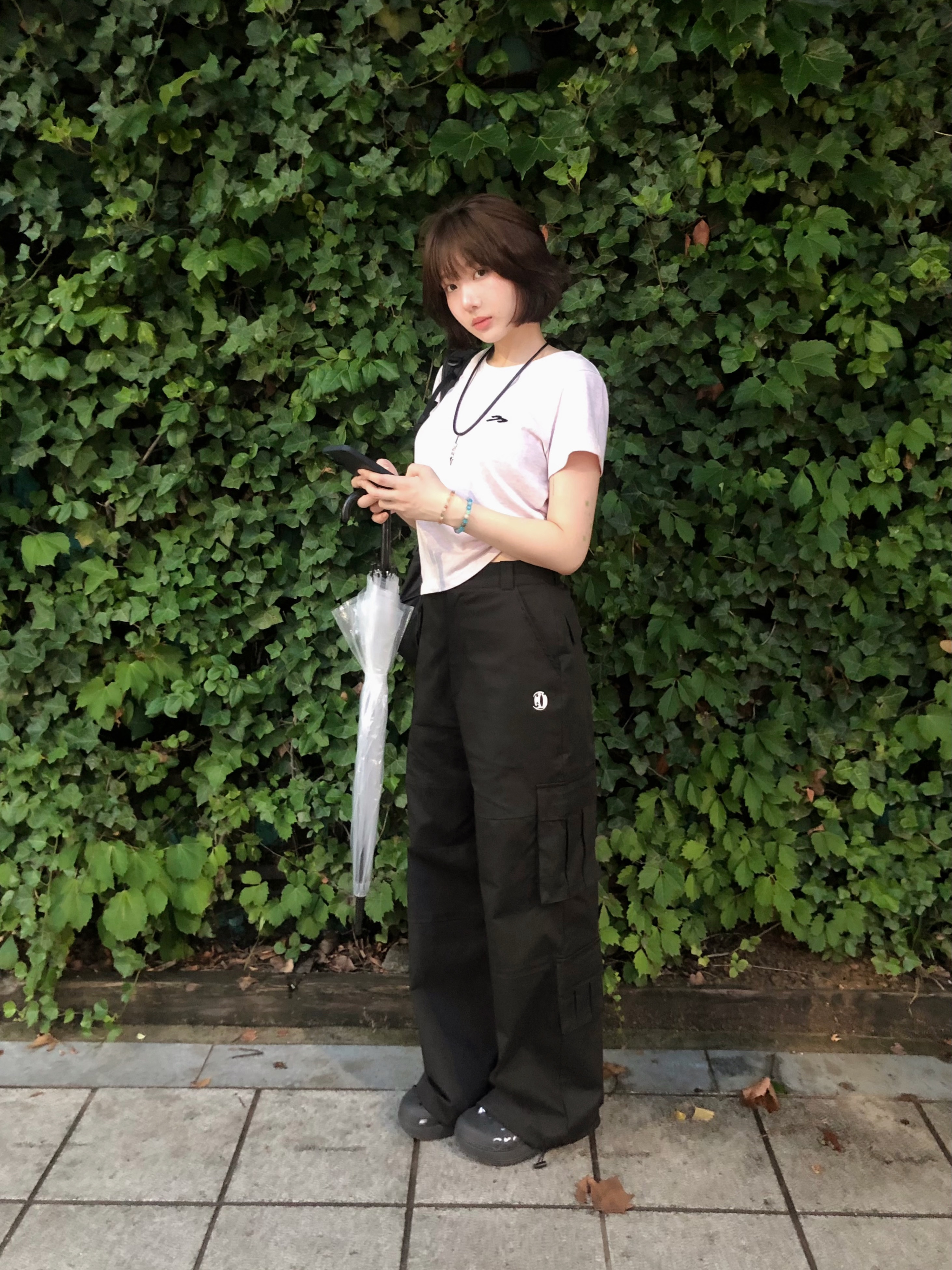 (W) Crocs Baya Platform Clog Black 착용 스타일