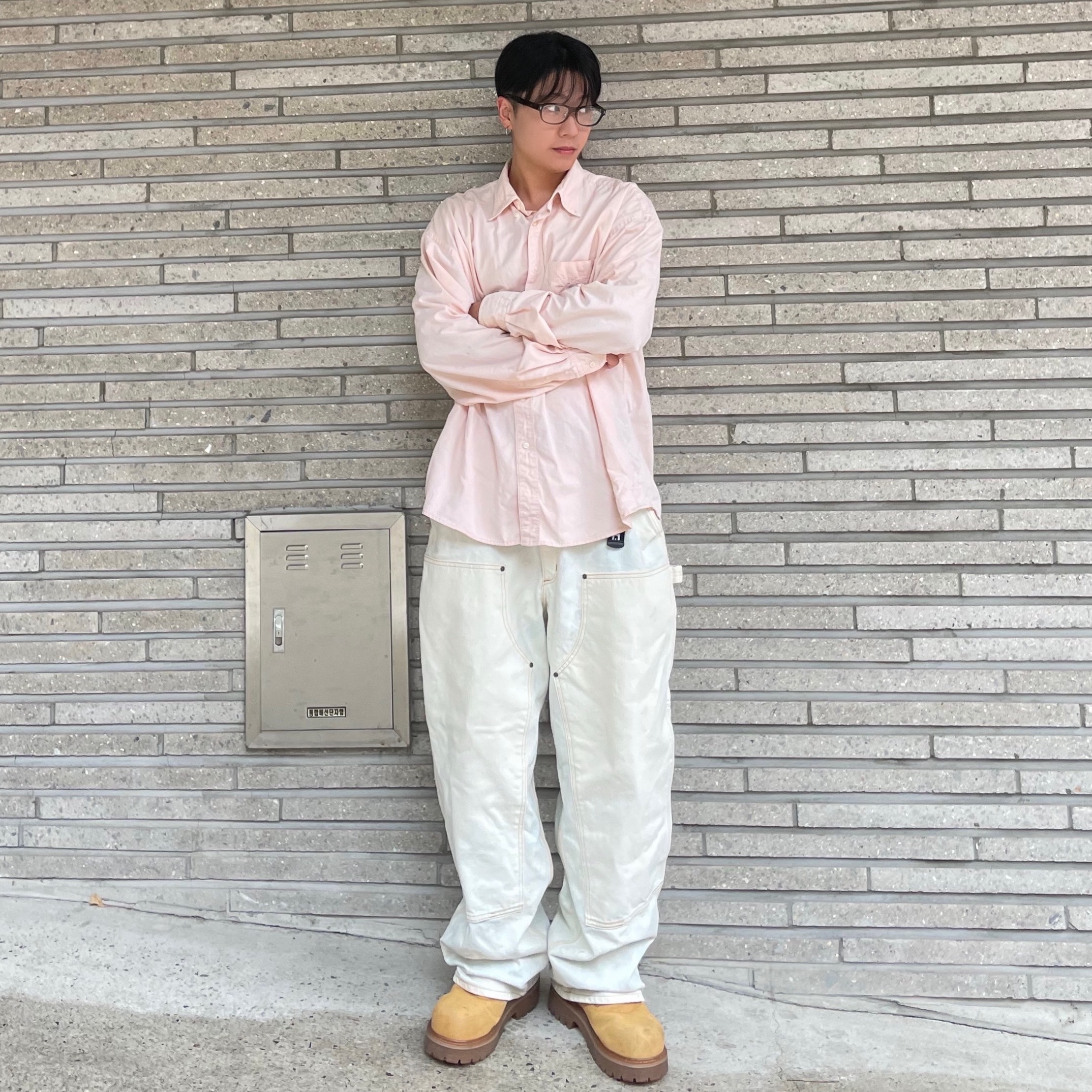 LOSTGARDEN Route Tan, Supreme Pigment Canvas S Logo 6-Panel Black - 23SS 착용 스타일 - 1