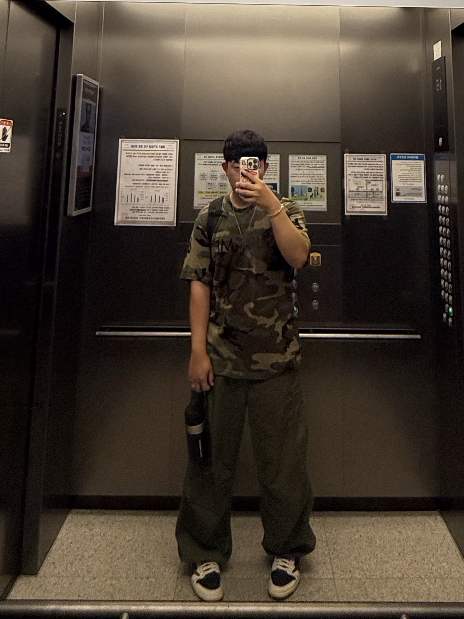 Supreme Capital S/S Top Woodland Camo - 25SS 착용 스타일