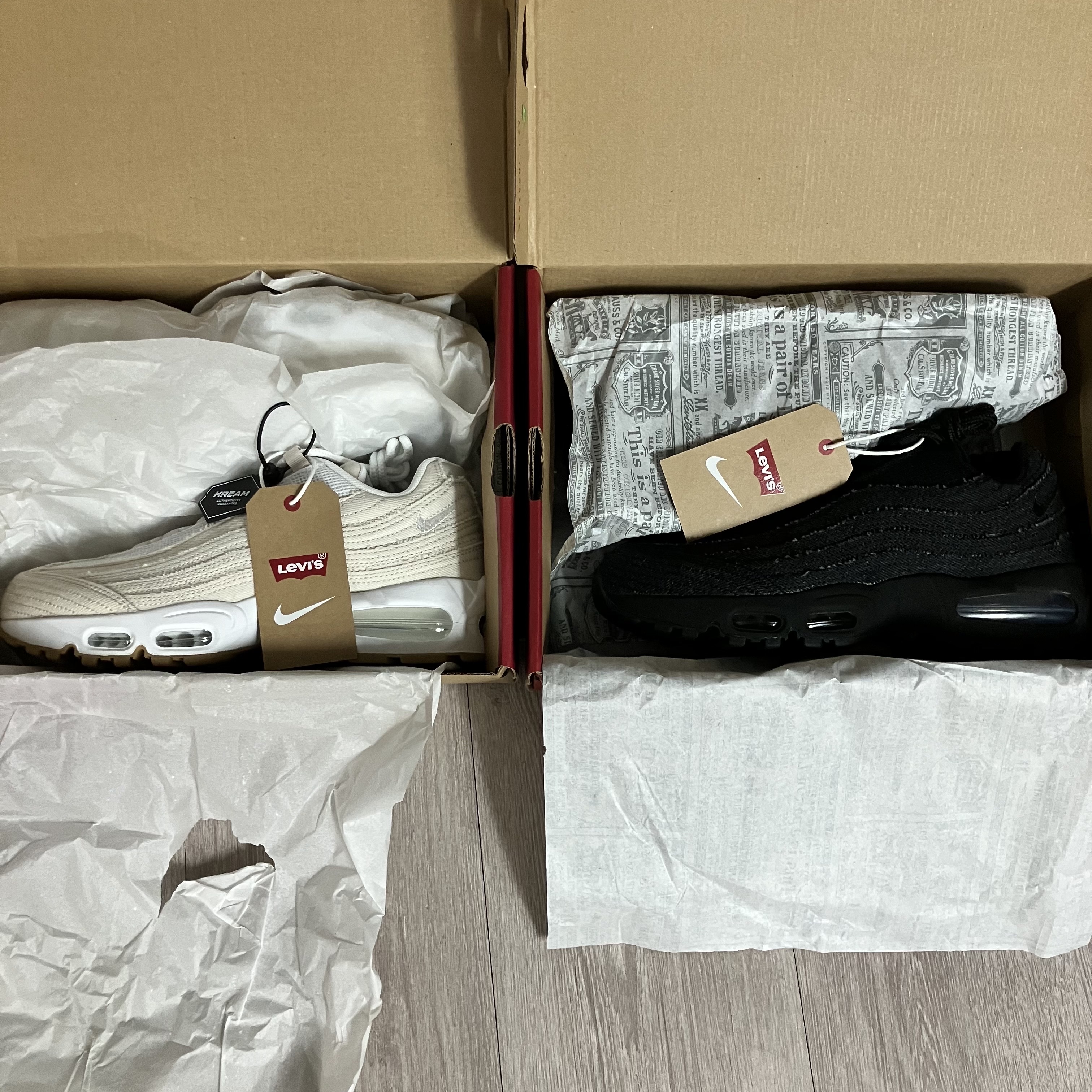 Nike x Levi's Air Max 95 Black, Nike x Levi's Air Max 95 White and Ecru 착용 스타일 - 2