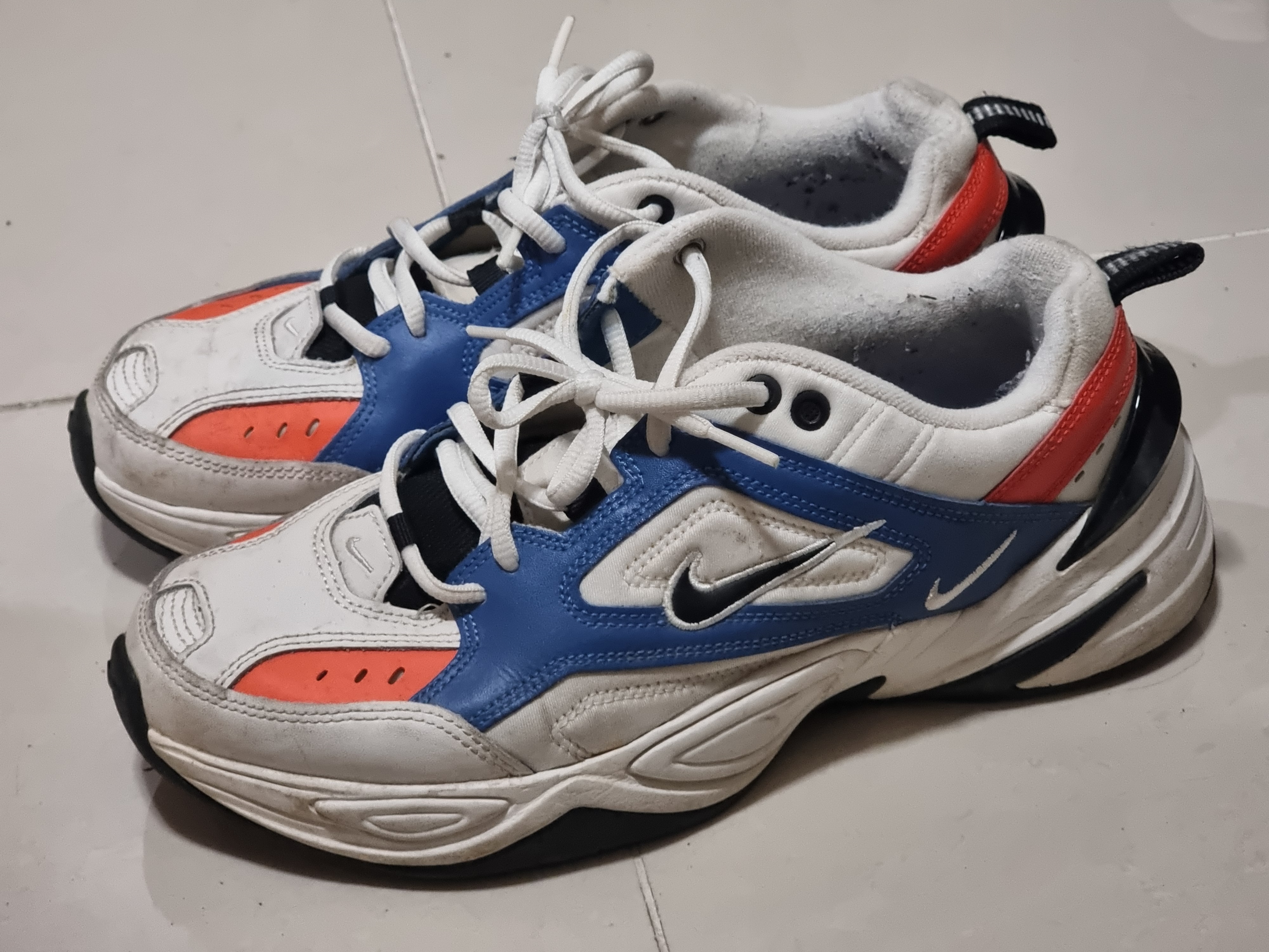 Nike M2K Tekno Summit White Mountain Blue 착용 스타일
