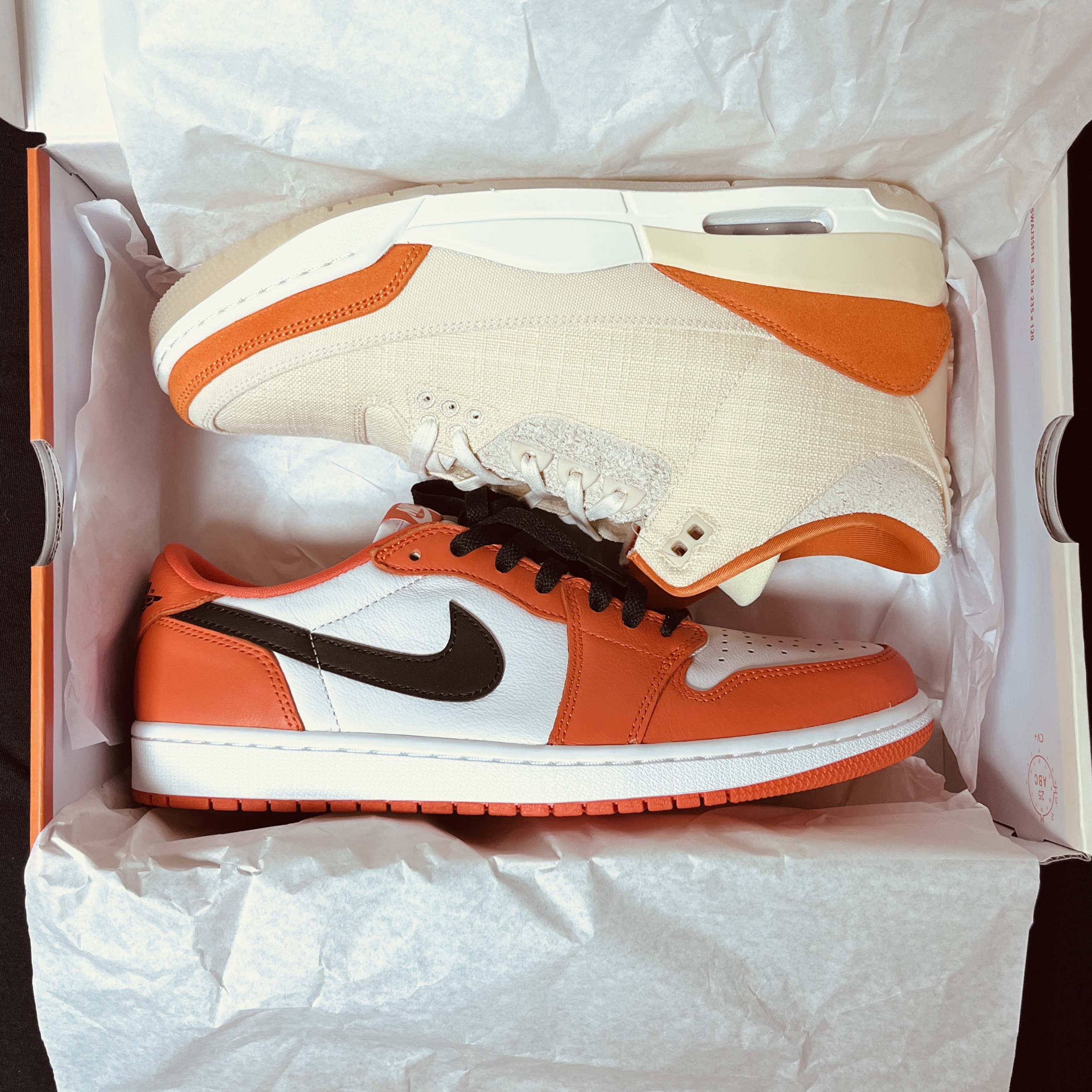 Jordan 1 Low OG Starfish, (W) Jordan 3 Retro Starfish 착용 스타일 - 2
