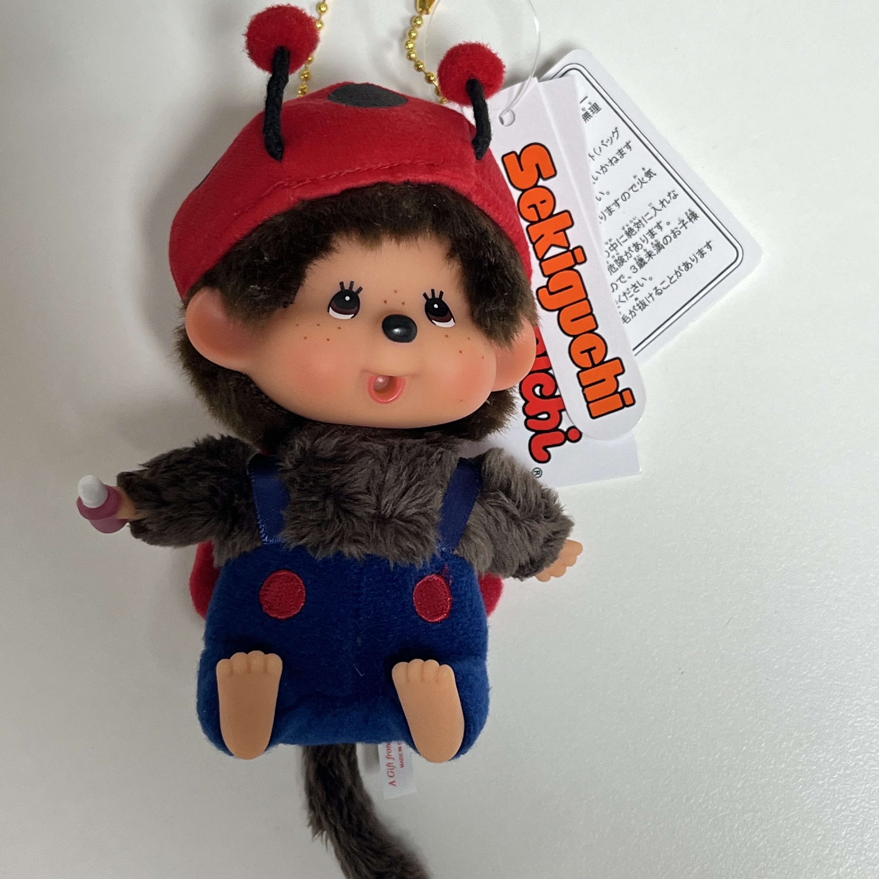 Monchhichi Bighead SS Ladybug Key Chain 착용 스타일 - 2