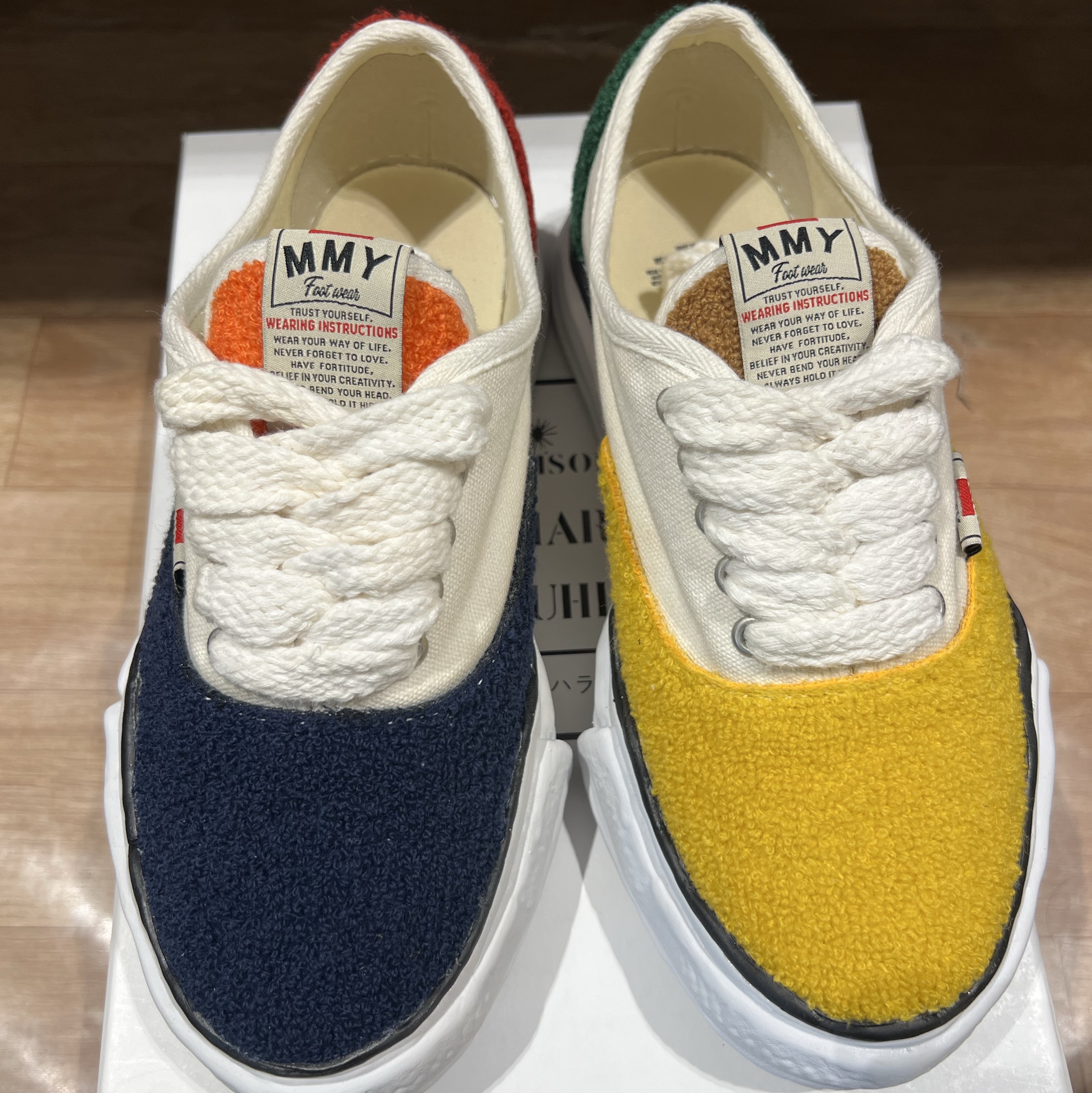 Maison Mihara Yasuhiro Baker Canvas Low Multicolor Black, Maison Mihara Yasuhiro Baker Canvas Low-top Sneakers Multi 착용 스타일 - 2