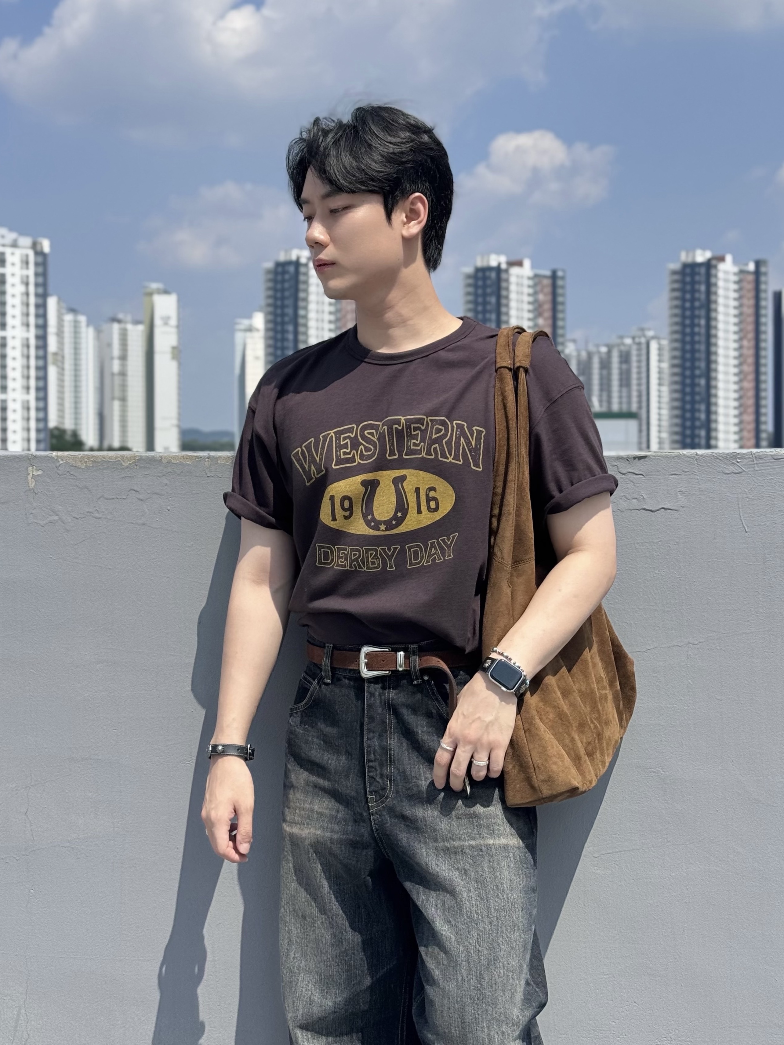 Ogarp Concho Wrist Belt Black 착용 스타일 - 5