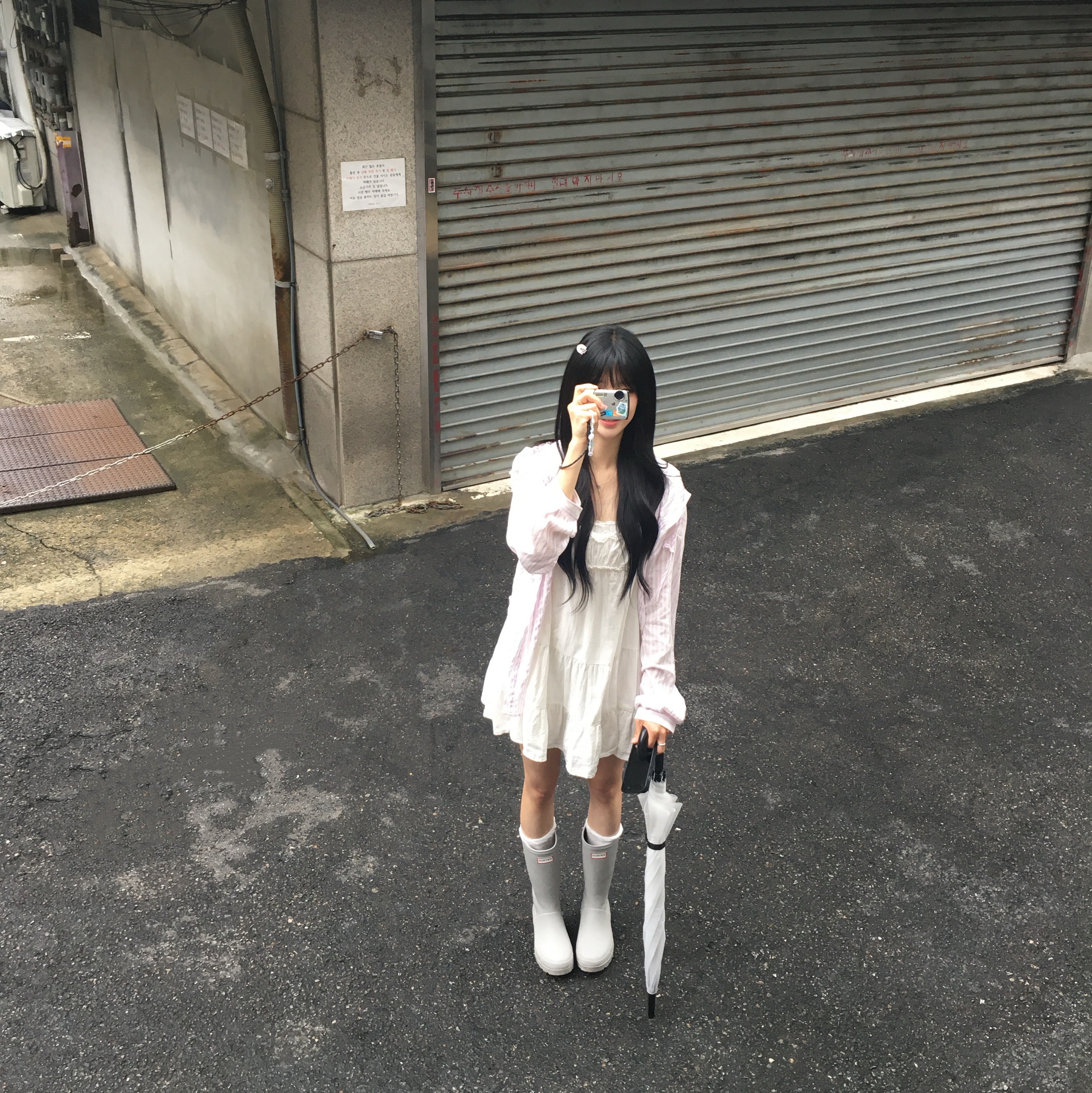 (W) Hunter Play Tall Wellington Rain Boots Zinc Grey, Cosymosy Mini Bird Bird Keyring Light Gray 착용 스타일 - 1