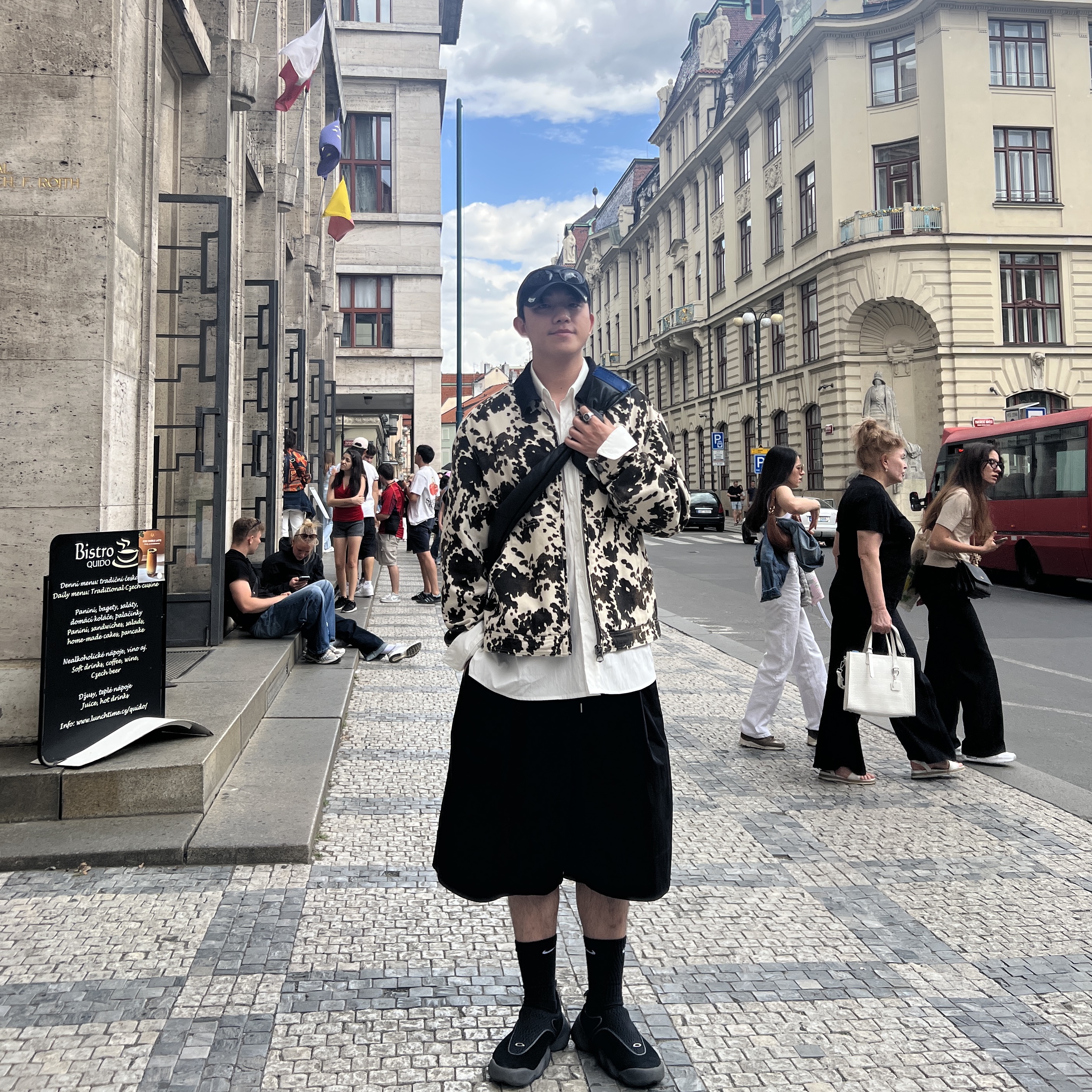 Casio 50th Anniversary Ring Watch CRW-001-1, Ader Error x Zara Leather Shoulder Bag with Knot Black 착용 스타일 - 1