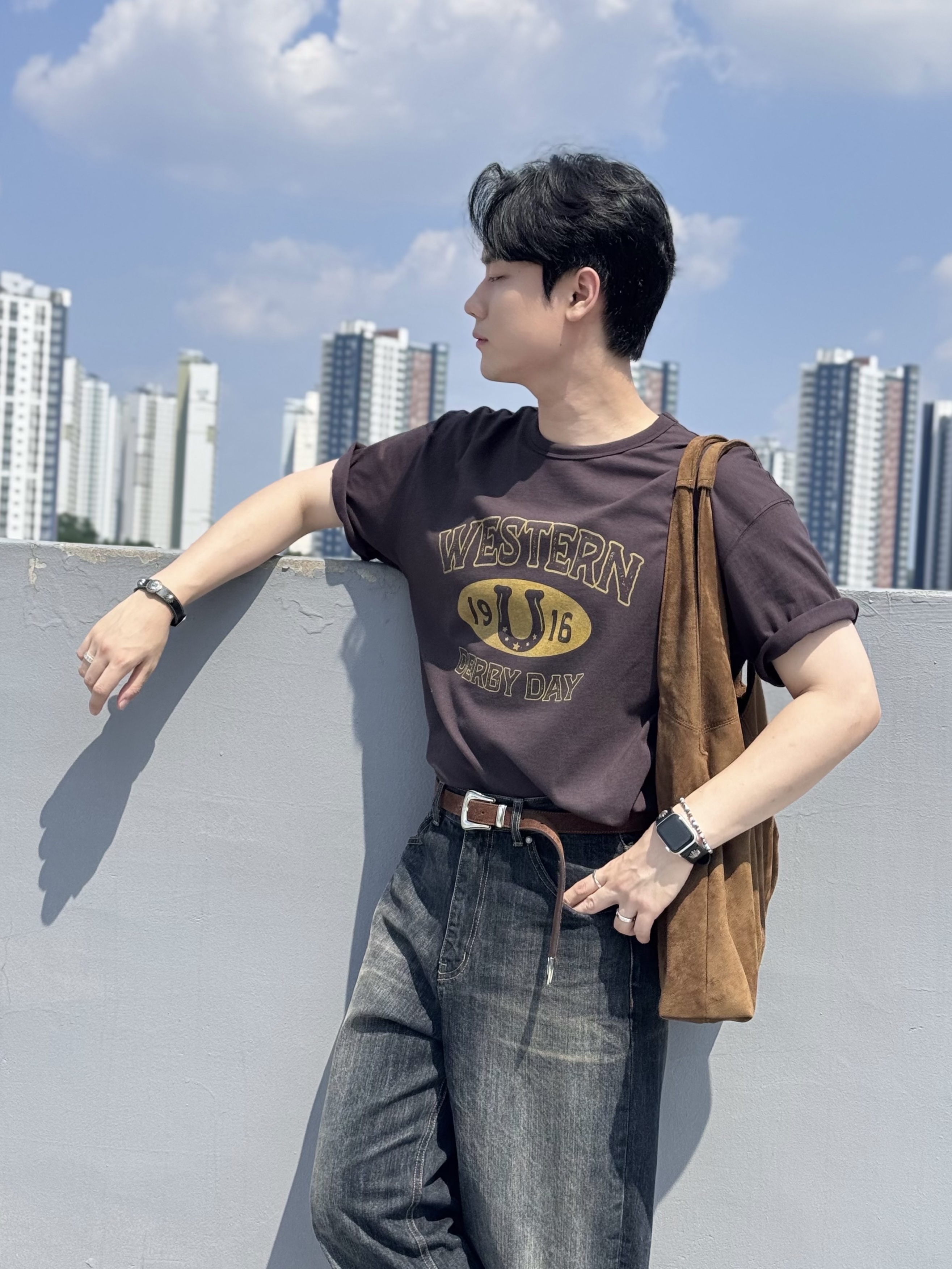 Ogarp Concho Wrist Belt Black 착용 스타일 - 6