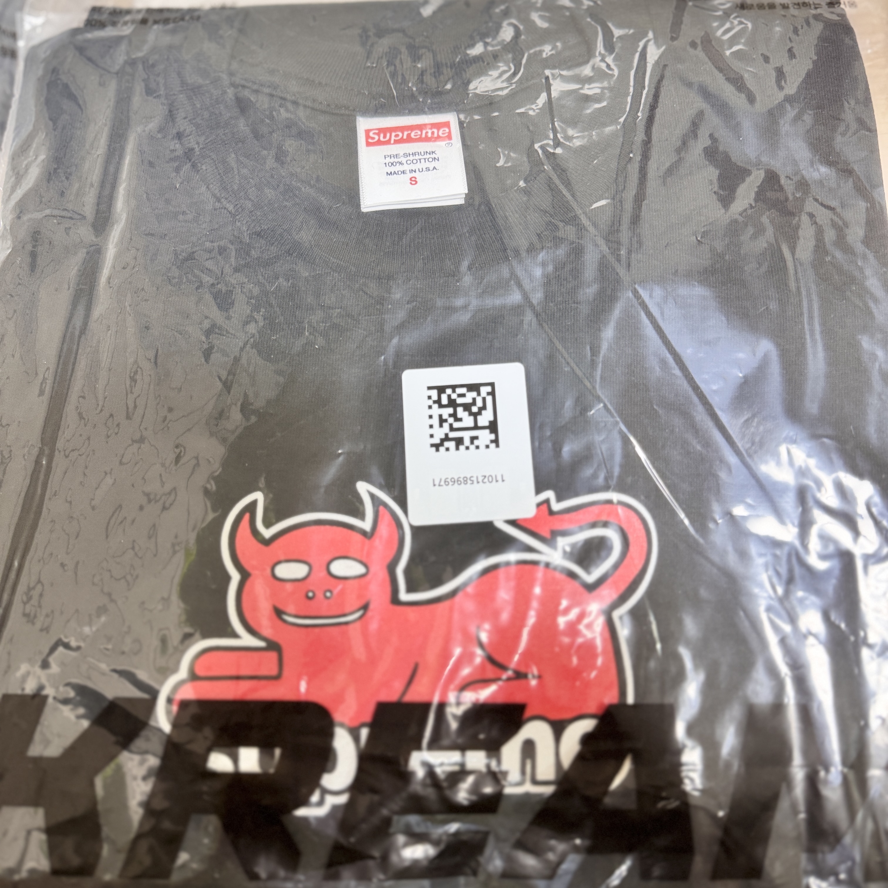 Supreme x Toy Machine Devil Cat T-Shirt Black - 24SS 착용 스타일