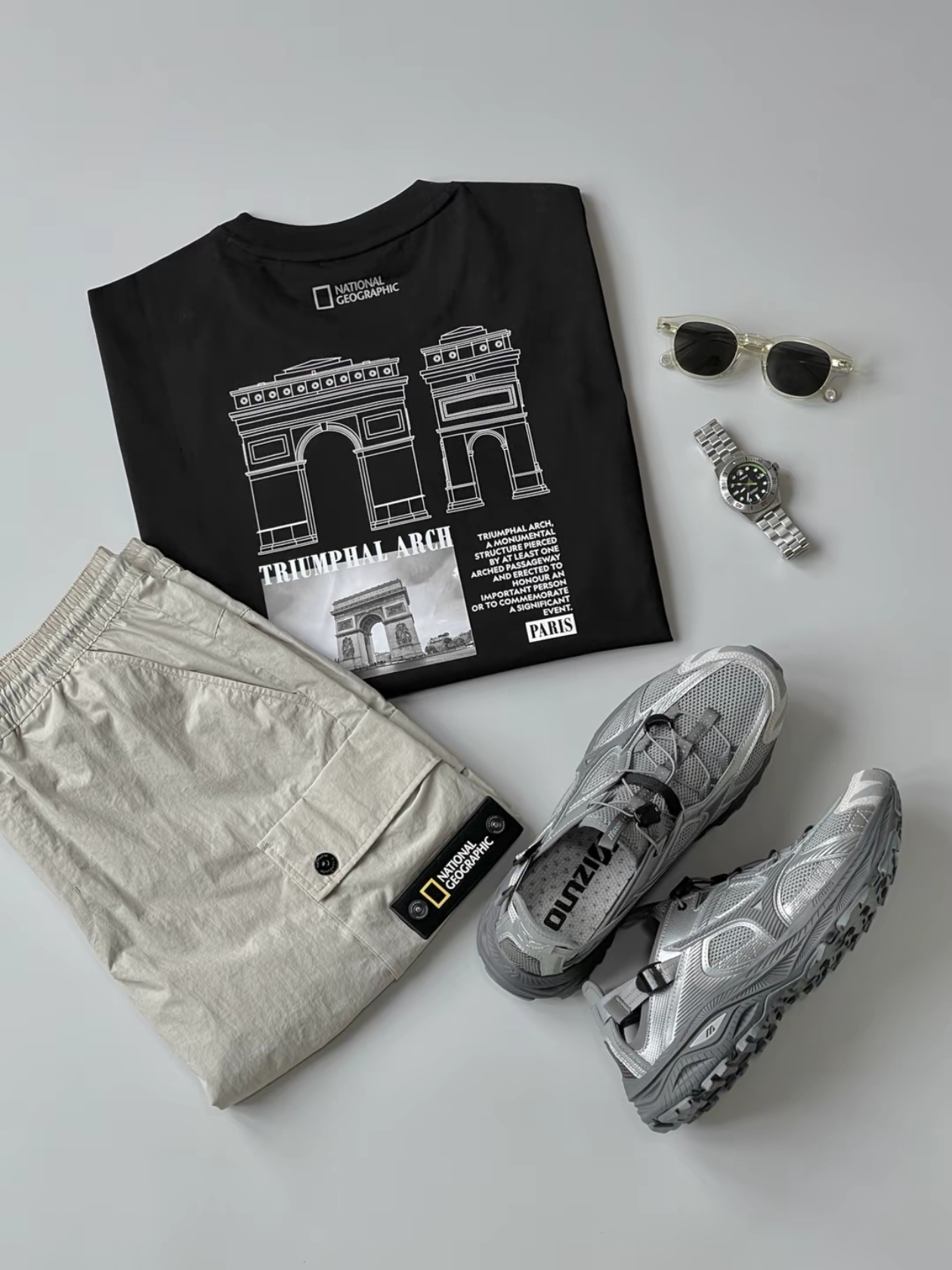 Mizuno Racer Trail SE Silver Grey, Casio A-158WA-1 착용 스타일 - 5