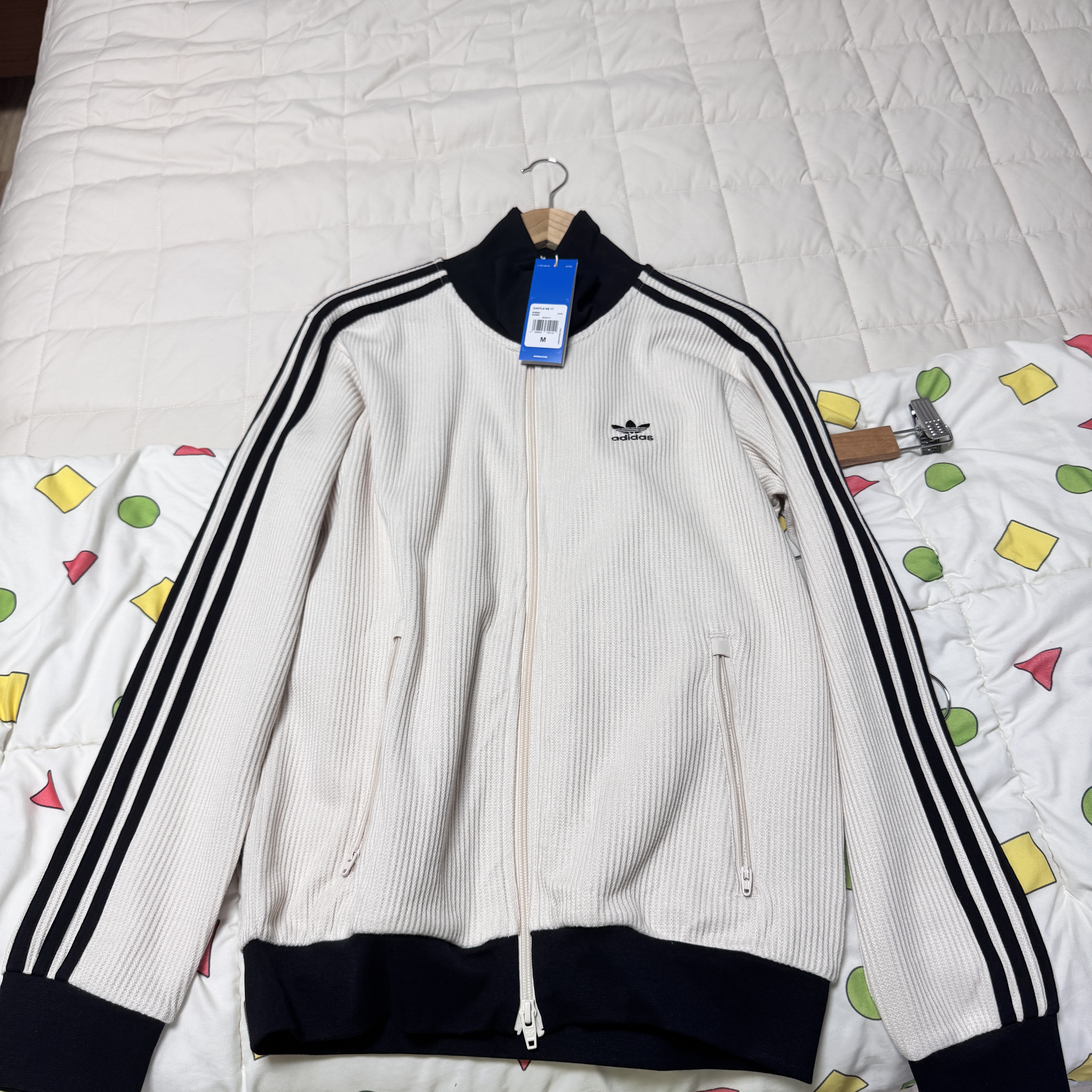 Adidas Waffle Beckenbauer Track Top Wonder White - KR Sizing 착용 스타일