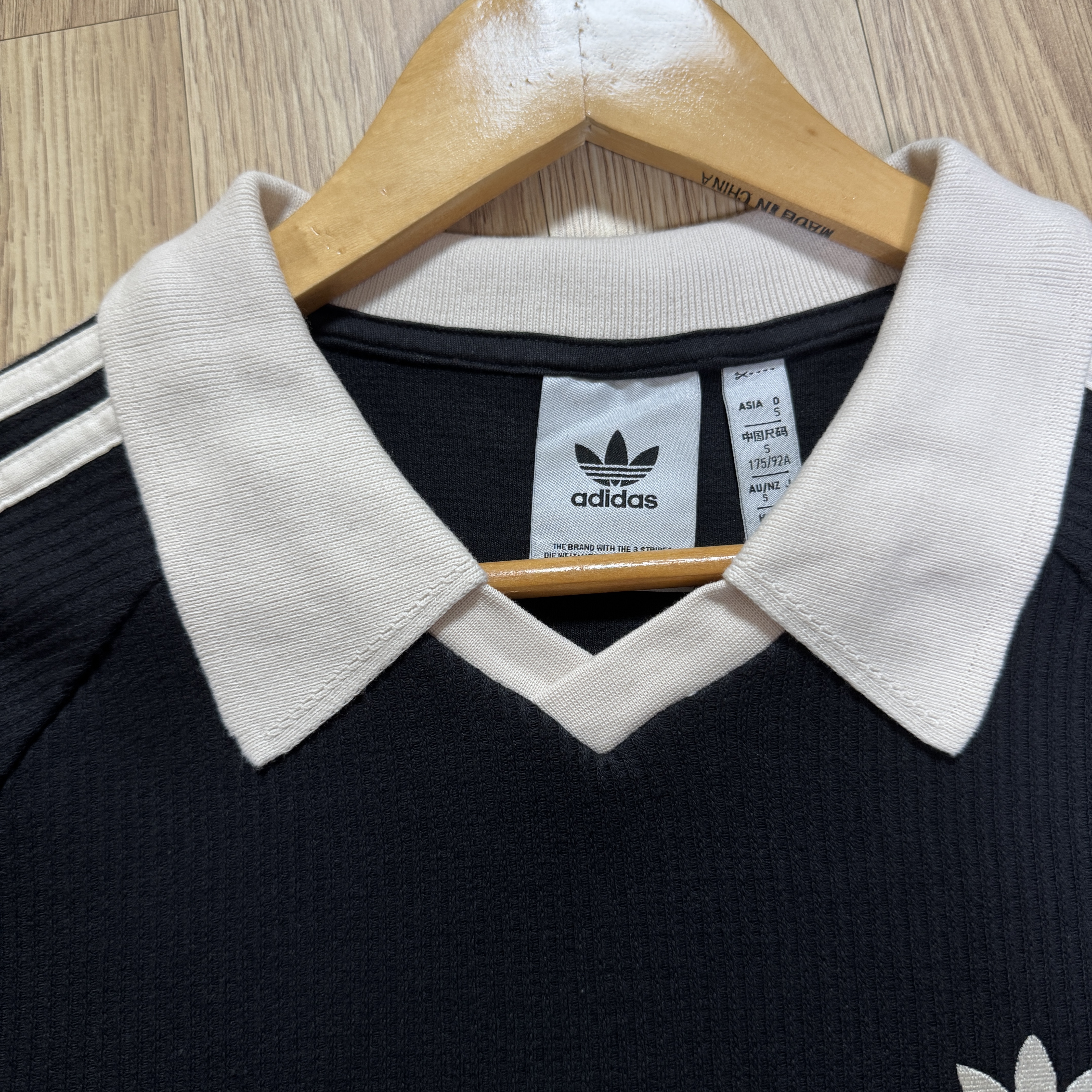 Adidas Waffle Short Sleeve Polo Shirt Black - KR Sizing 착용 스타일 - 2