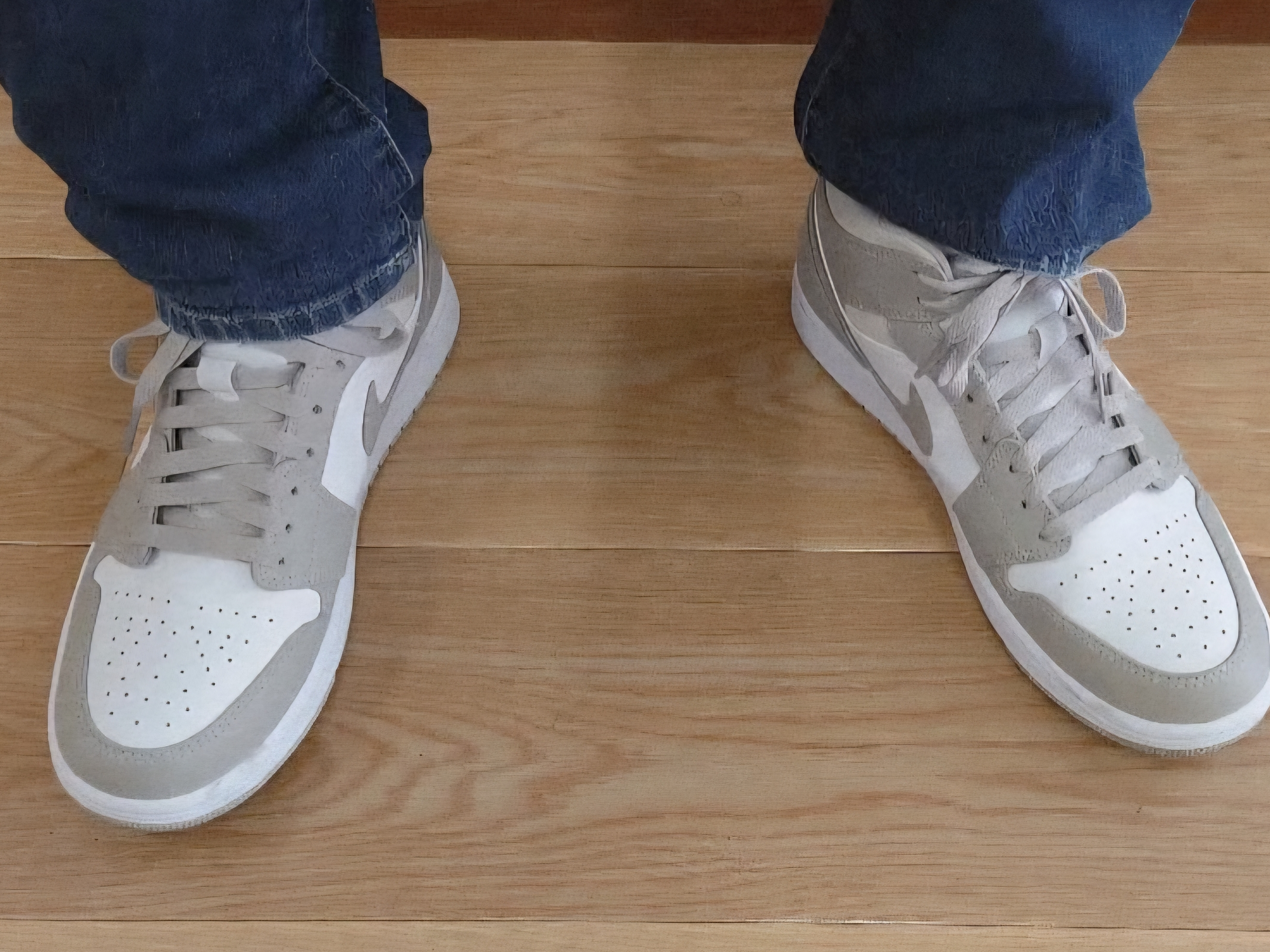 Jordan 1 Mid College Grey 착용 스타일