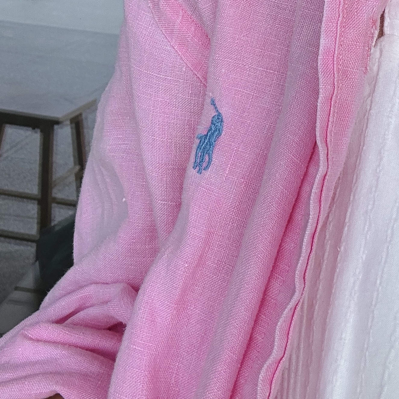 [20% 적립] Polo Ralph Lauren Featherweight Mesh Shirt White - 25SS 착용 스타일