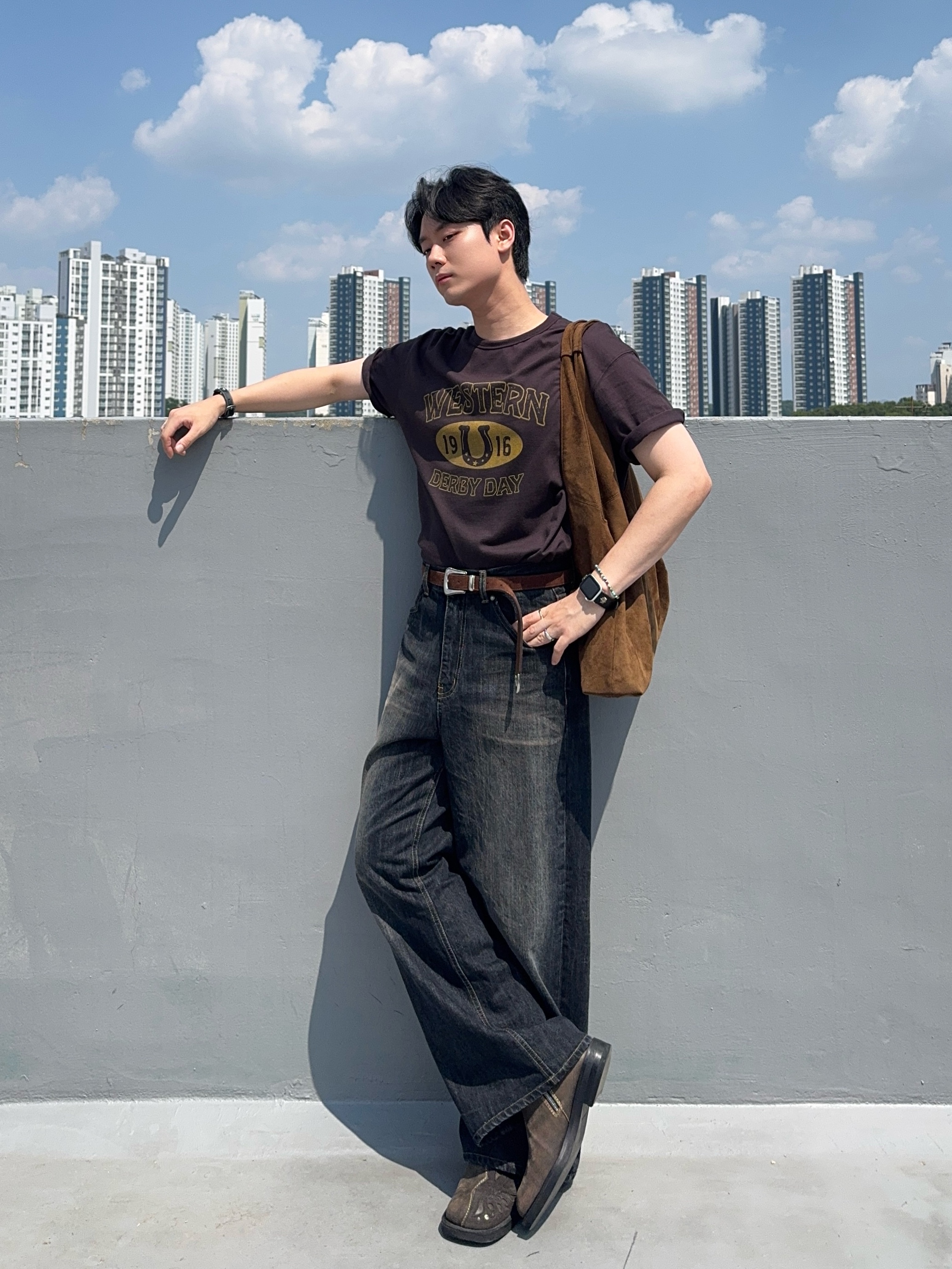 Ogarp Concho Wrist Belt Black 착용 스타일 - 4