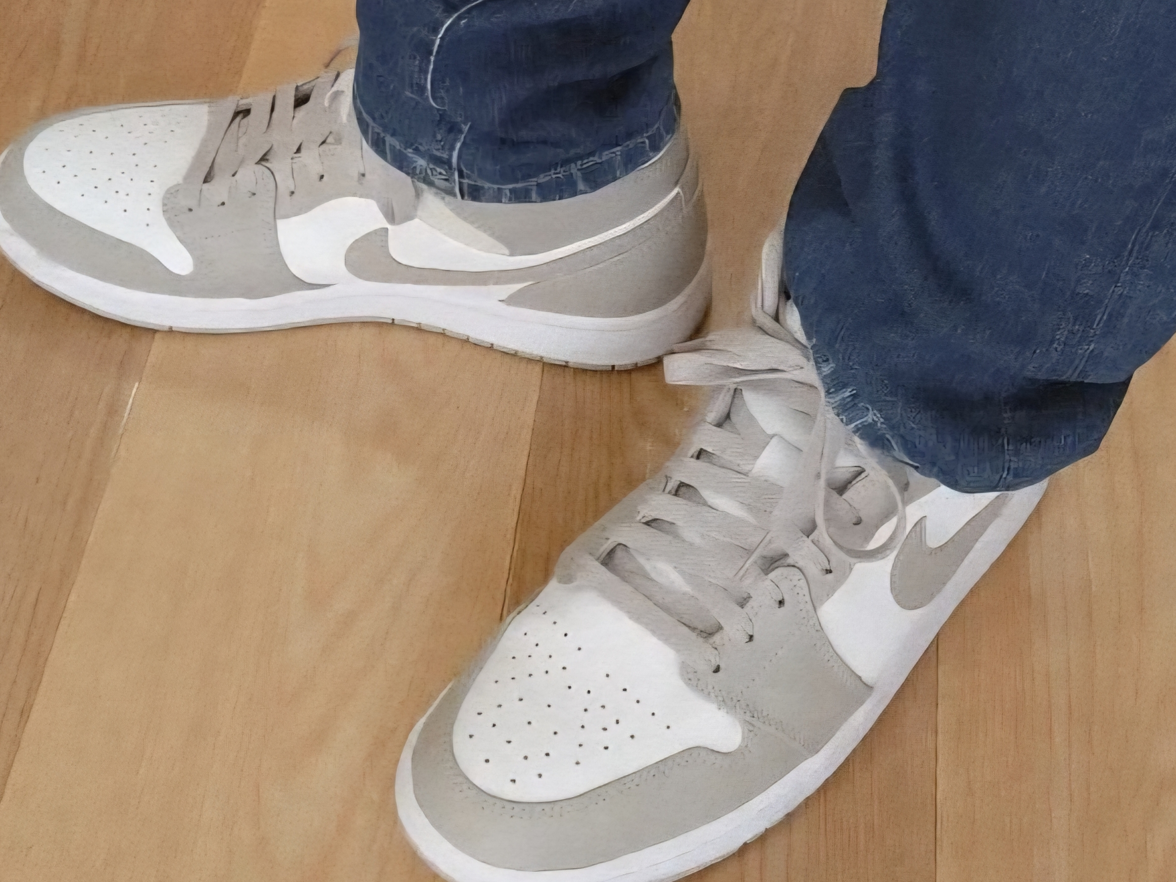 Jordan 1 Mid College Grey 착용 스타일