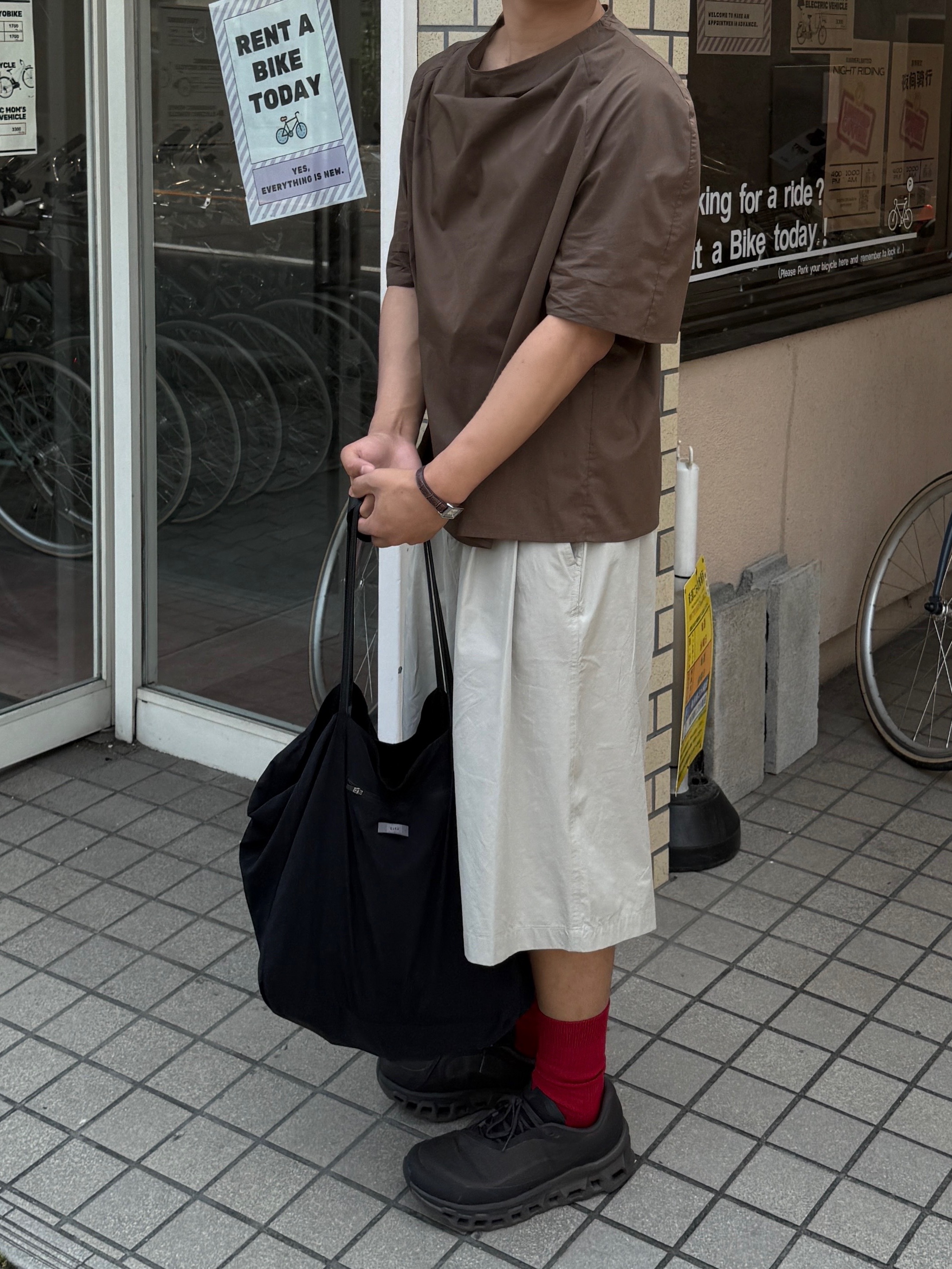 On Running x Post Archive Faction (Paf) Cloudmonster 2 Thorn Brown 착용 스타일 - 4