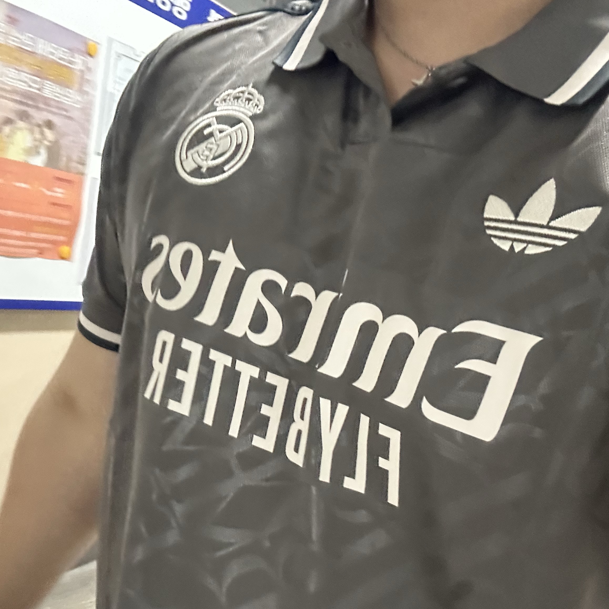 Adidas Real Madrid 2024/25 3rd Jersey Charcoal - KR Sizing (Non Marking Ver.) 착용 스타일 - 1