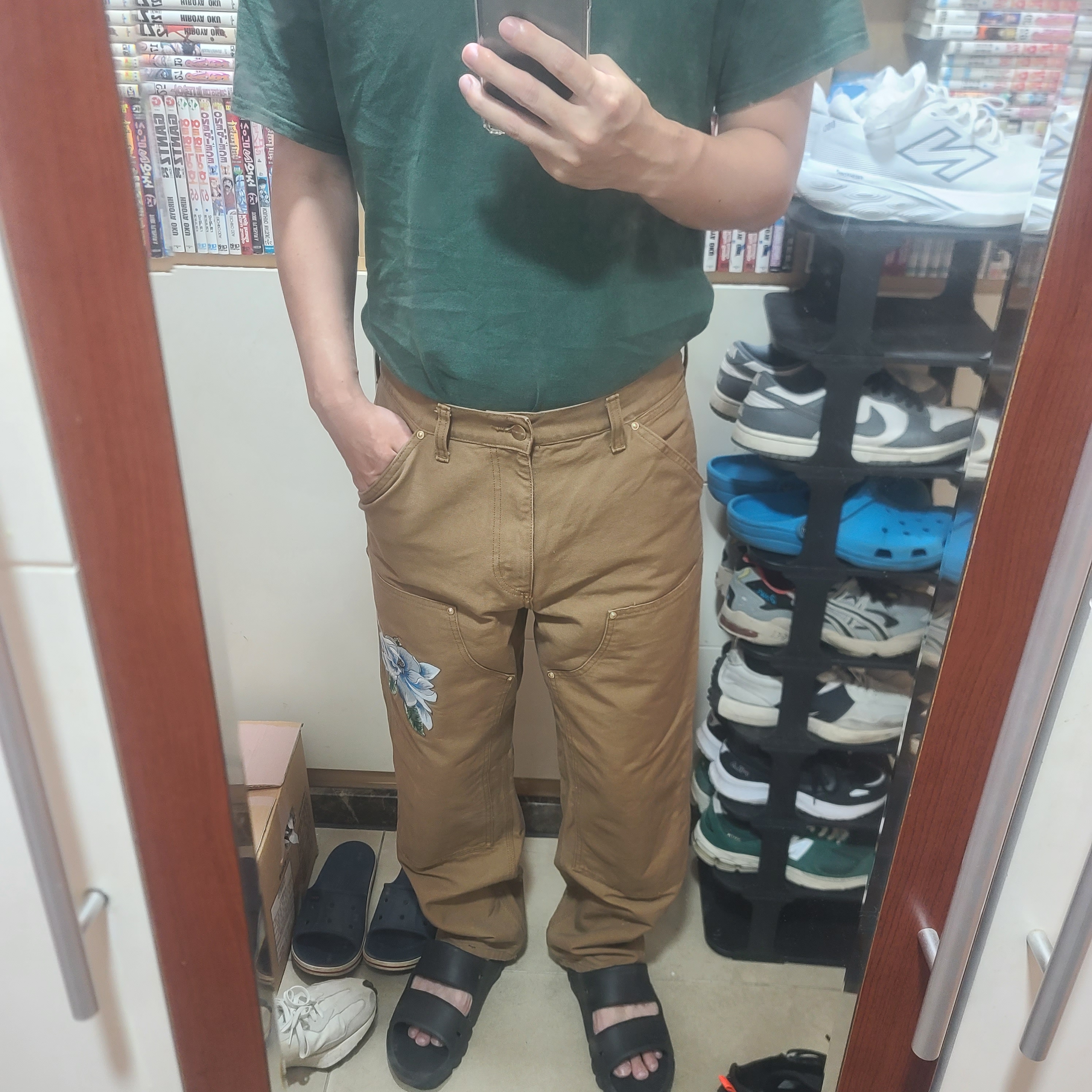 Carhartt WIP x Awake NY Double Knee Pants Brown 착용 스타일