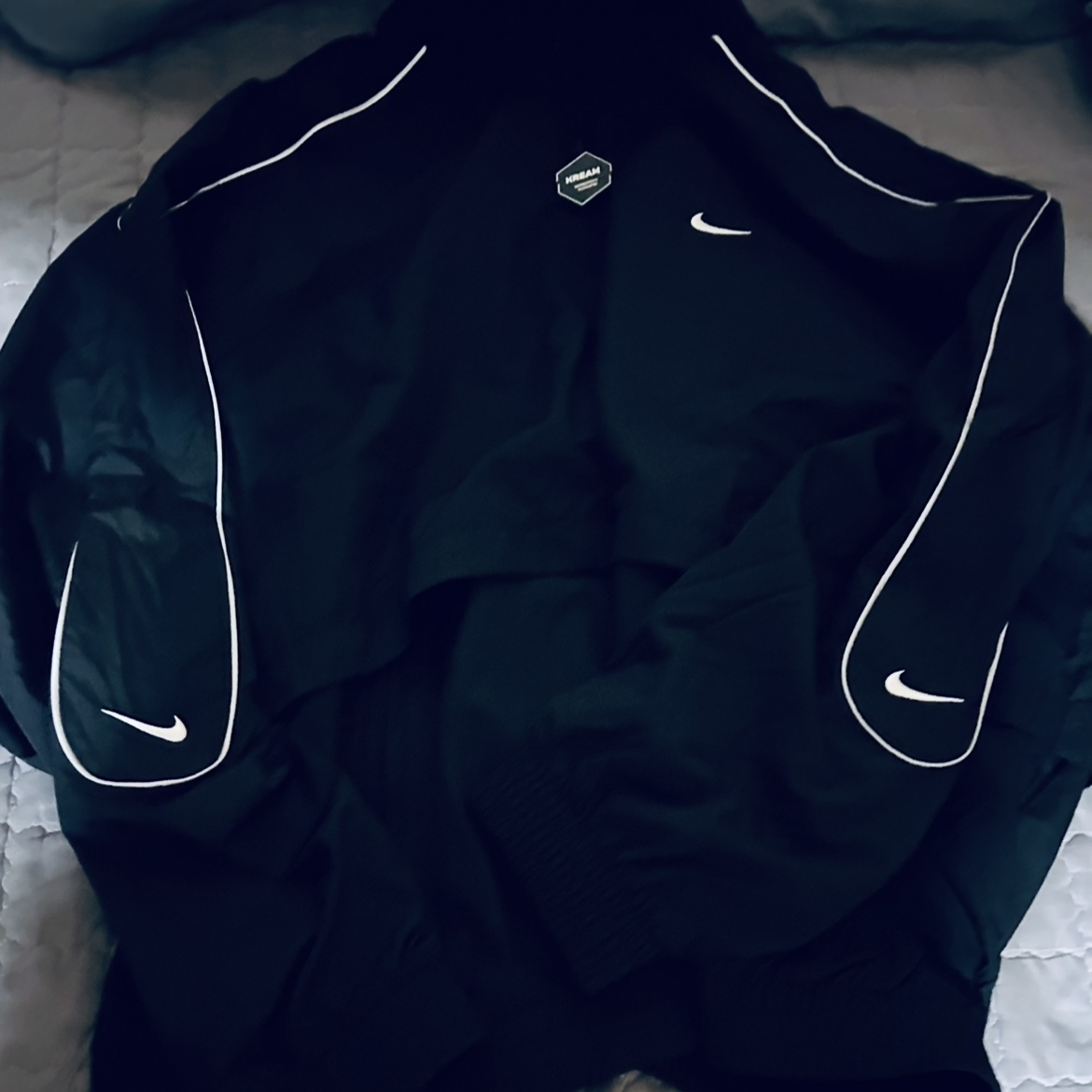 Nike NSW Solo Swoosh Woven Track Jacket Black - Asia 착용 스타일