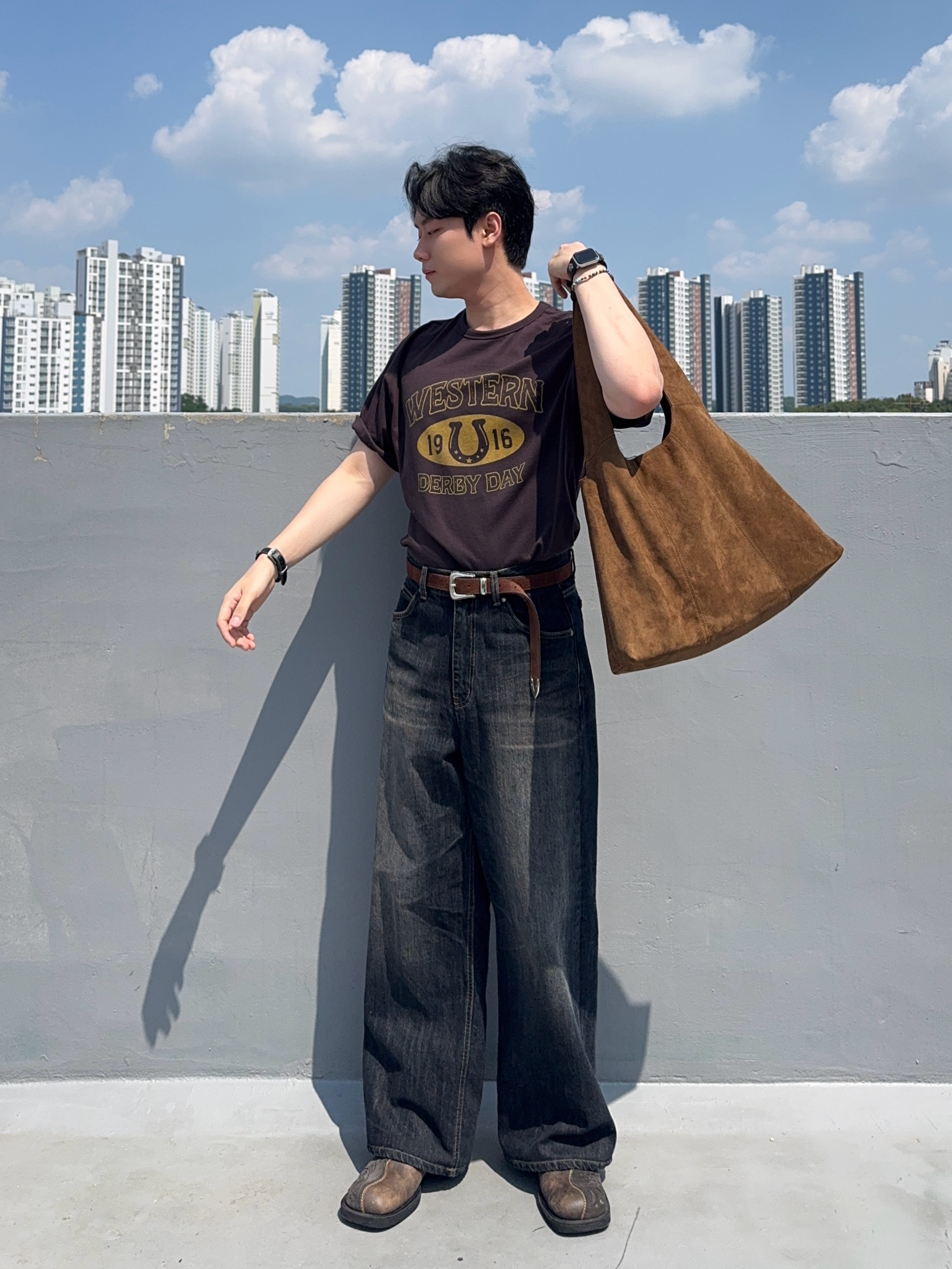 Ogarp Concho Wrist Belt Black 착용 스타일 - 3